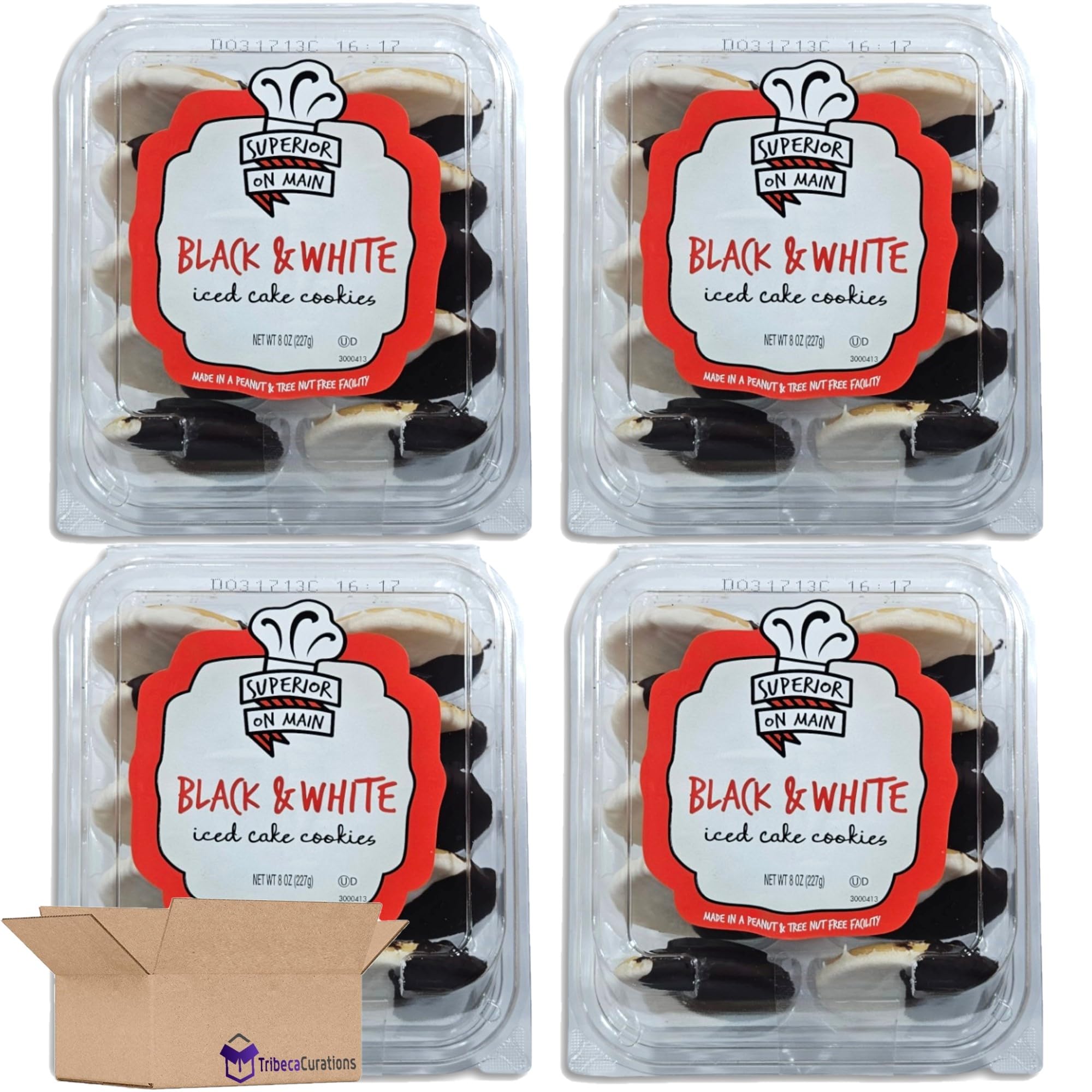 Superior On Main 40x Mini Black & White Iced Cake Cookies 4