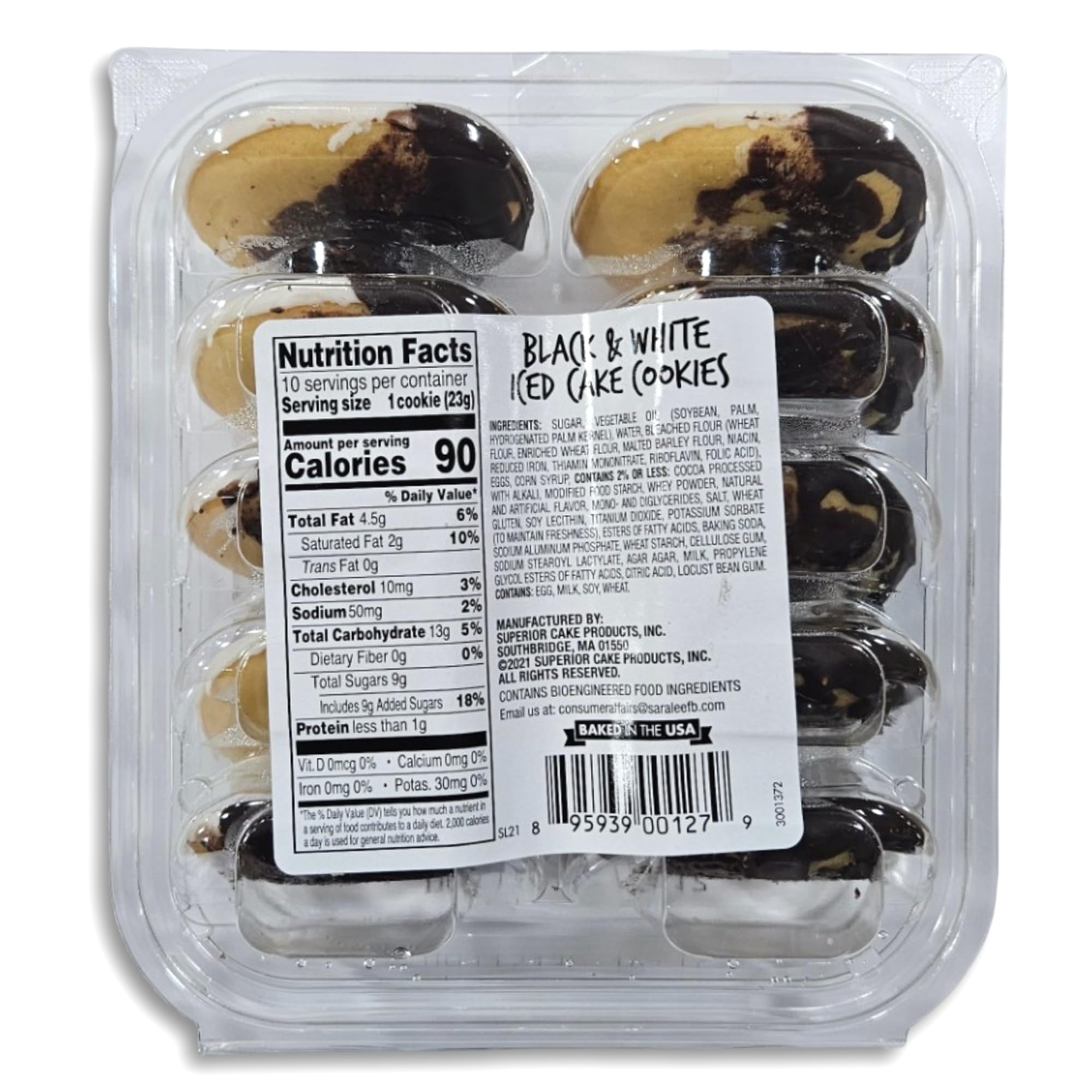 Superior On Main 40x Mini Black & White Iced Cake Cookies 5