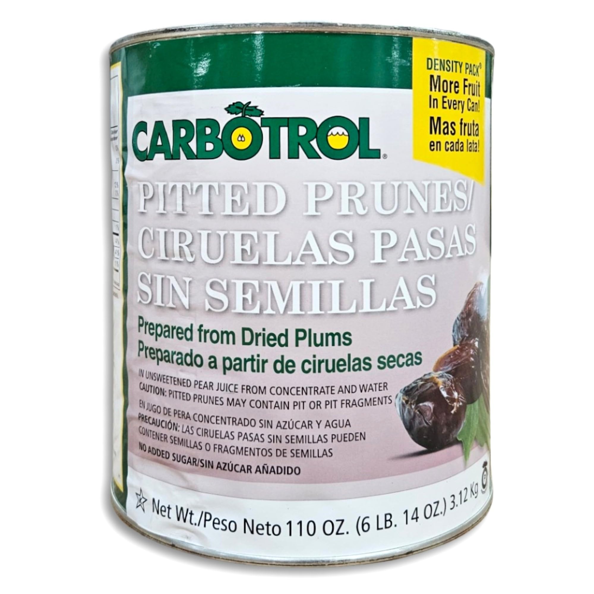Carbotrol | Pitted Prunes in Juice Value Pack | 110 Ounce Density Pack 3 Cans 3