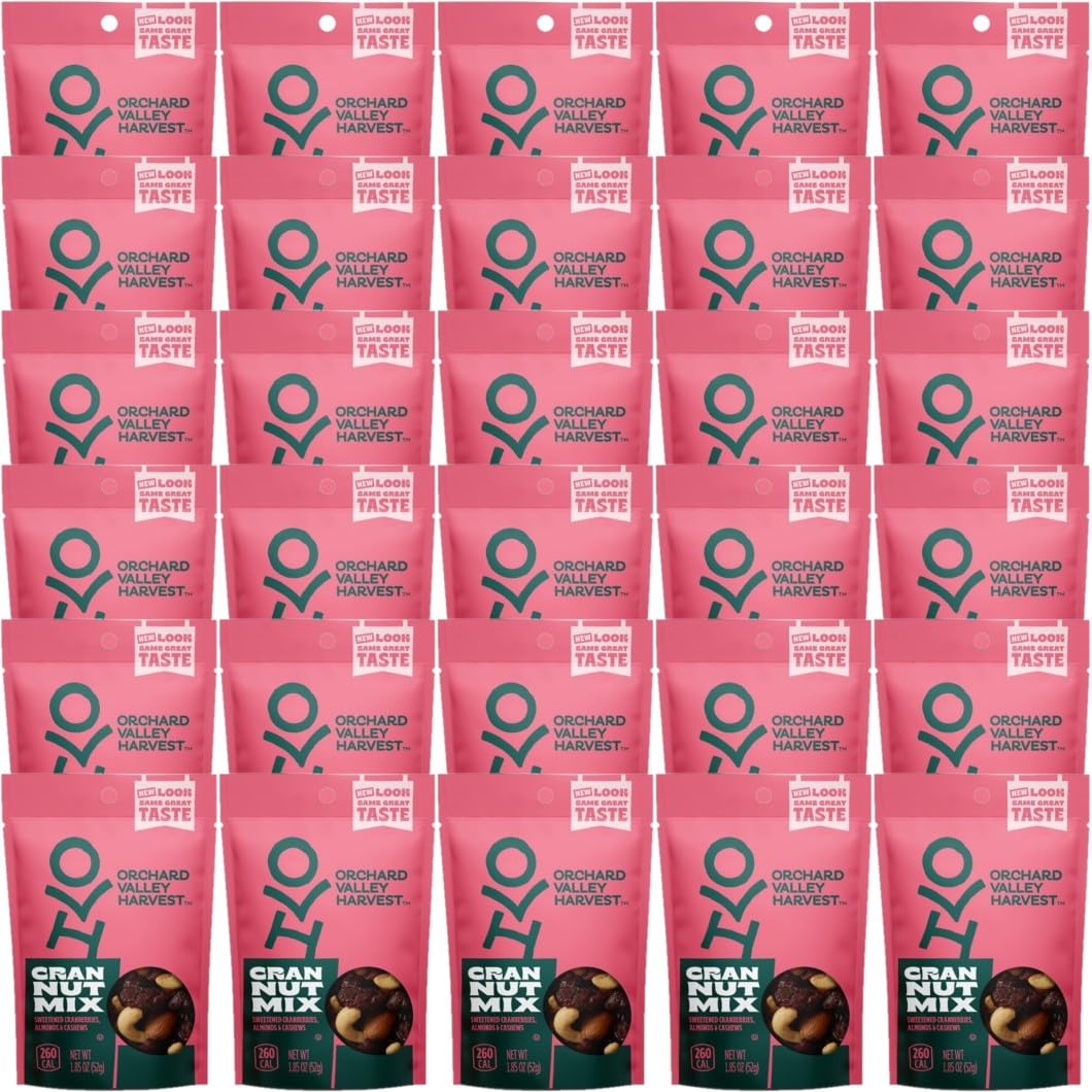 Orchard Valley Harvest Trail Mix | Cran Nut Mix (Sweetened Cranberries, Almonds & Cashews) | 1.85 Ounce | Case of 30 3