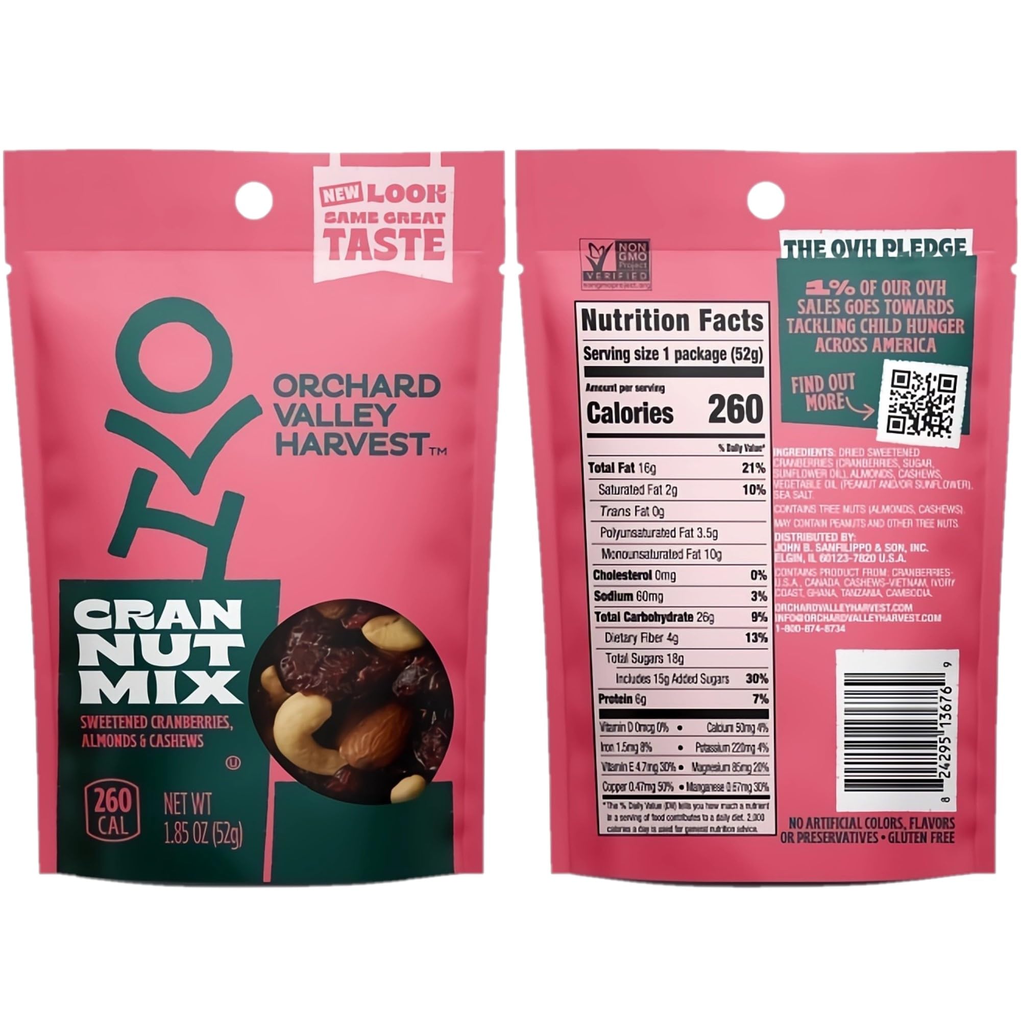Orchard Valley Harvest Trail Mix | Cran Nut Mix (Sweetened Cranberries, Almonds & Cashews) | 1.85 Ounce | Case of 30 5