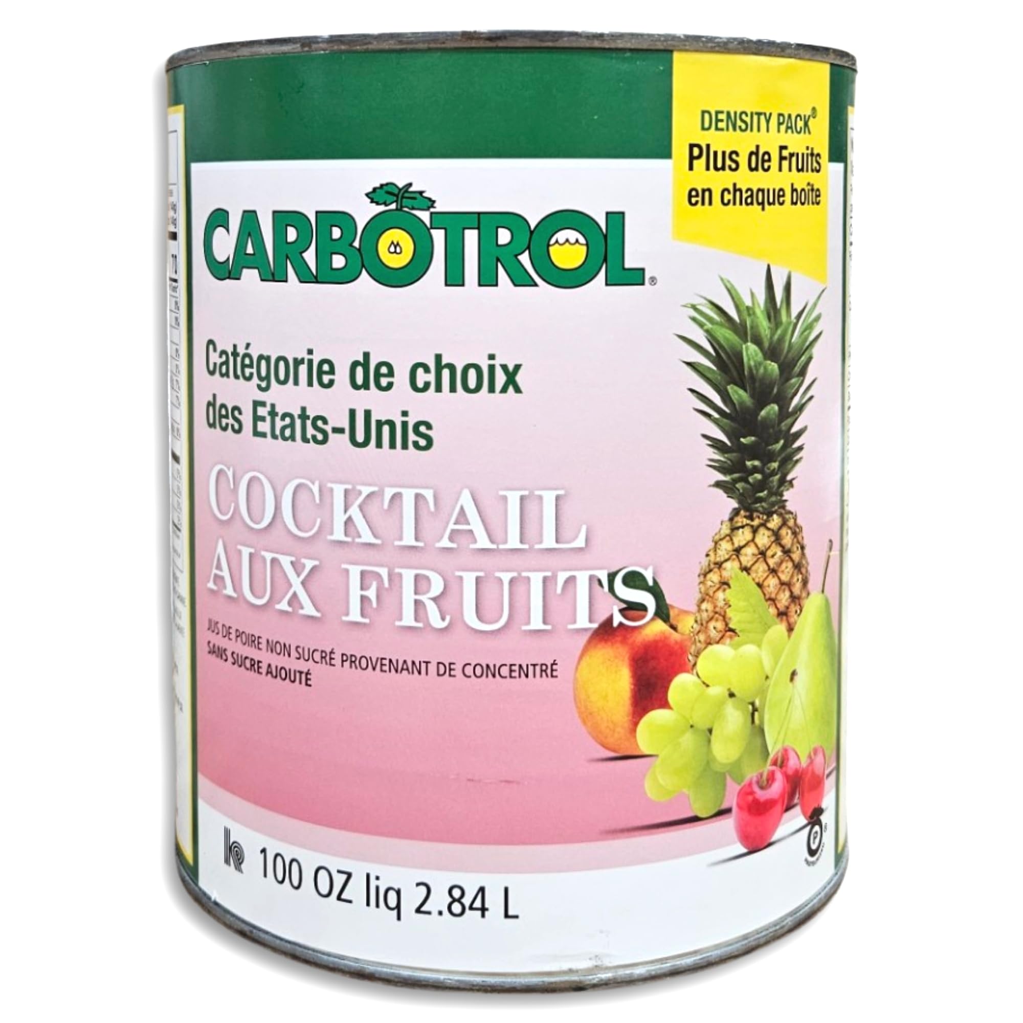 Carbotrol | U.S. Grade Choice Fruit Cocktail in Pear Juice Value Pack | 105 Ounce Density Pack Can | Case of 6 5