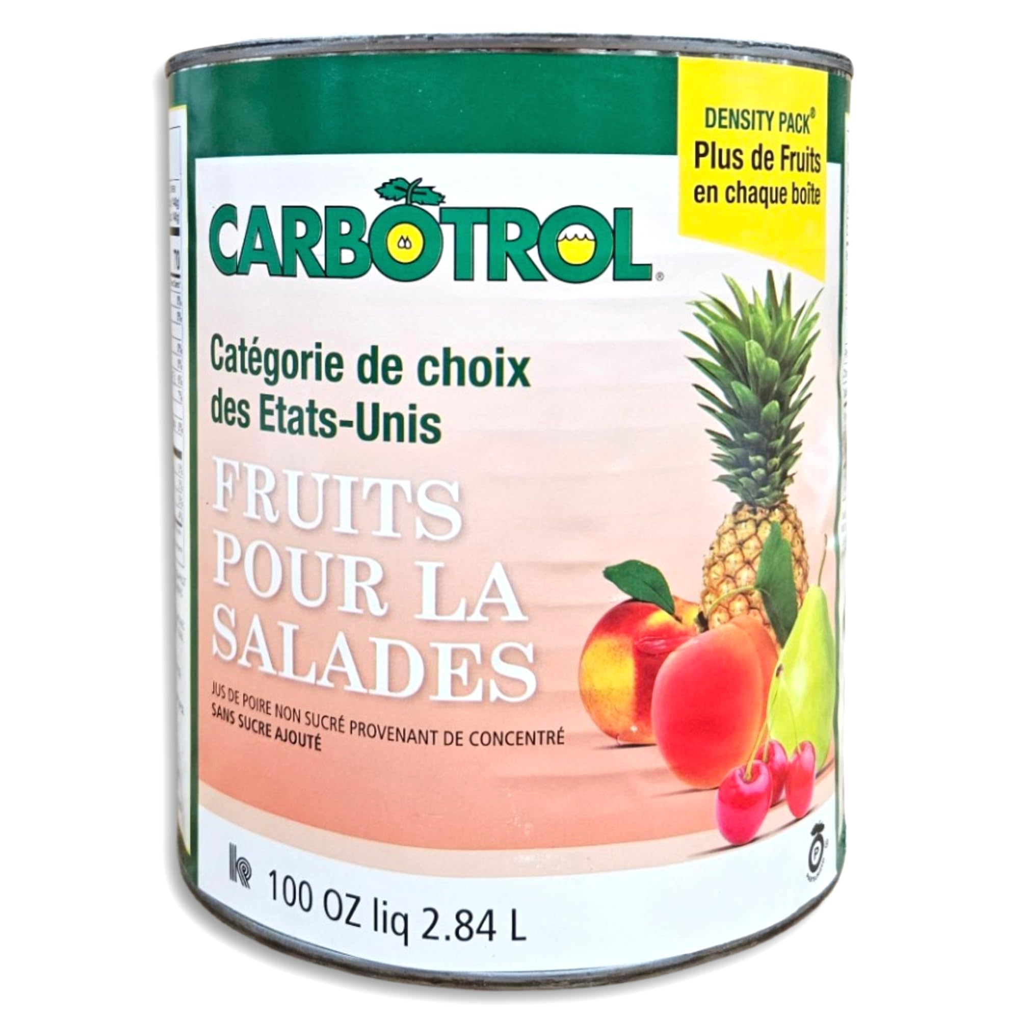 Carbotrol | U.S. Grade Choice Fruit For Salad in Pear Juice Value Pack | 105 Ounce Density Pack Can | Case of 6 5