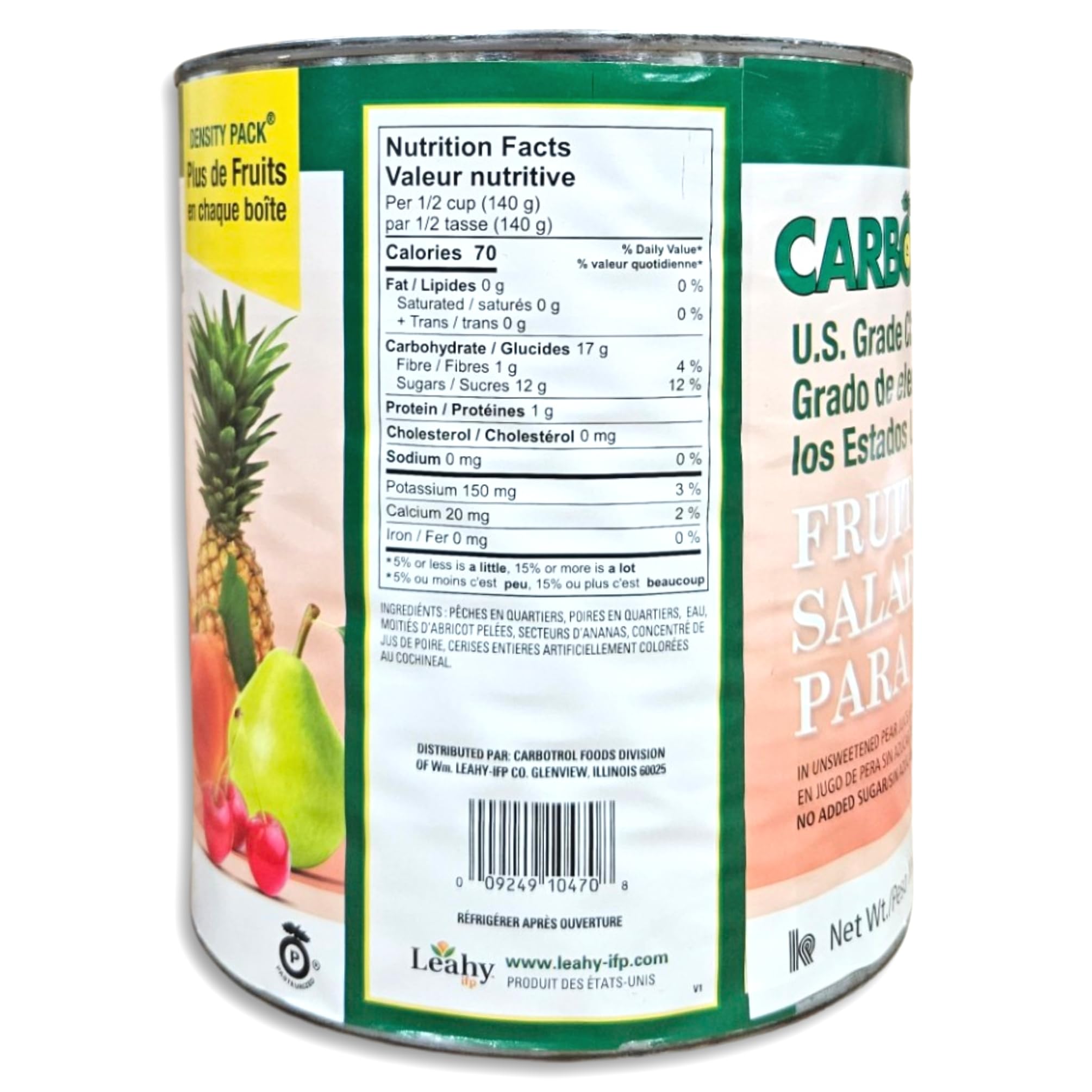 Carbotrol | U.S. Grade Choice Fruit For Salad in Pear Juice Value Pack | 105 Ounce Density Pack Can | Case of 6 6