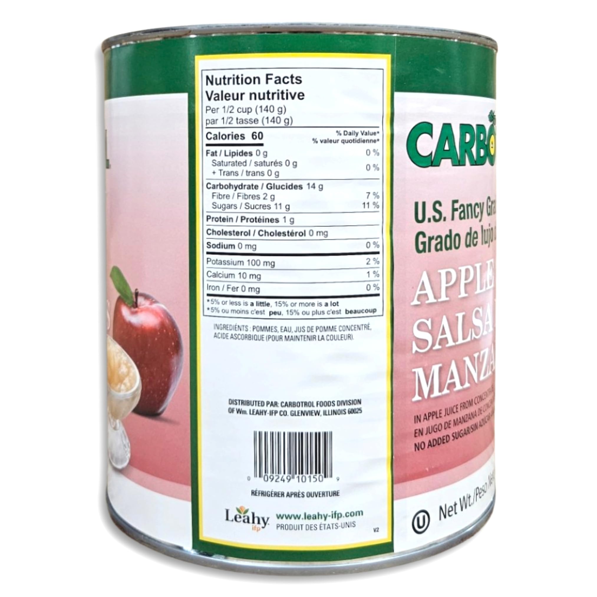 Carbotrol | U.S. Fancy Grade Apple Sauce Value Pack | 105 Ounce Can | Case of 6 6