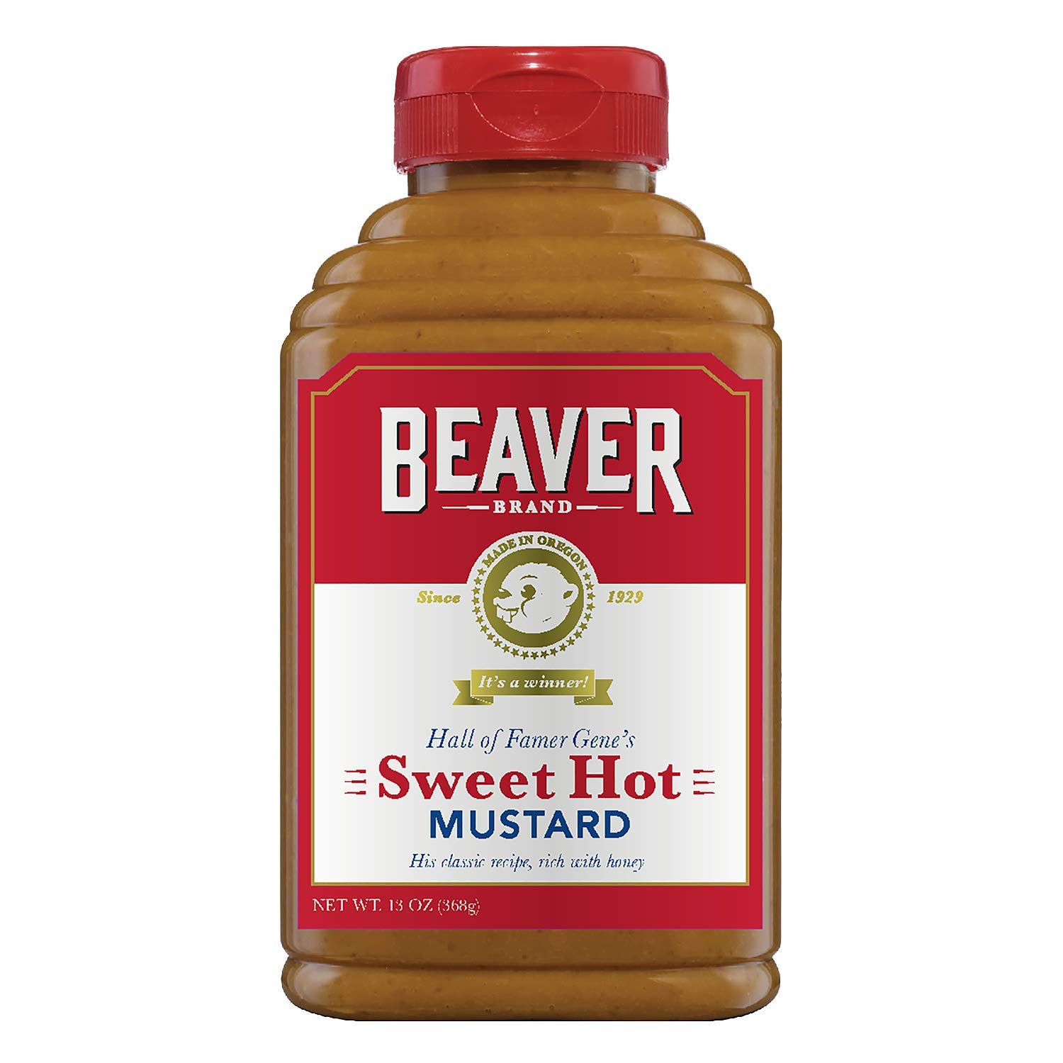 Beaver Sweet Hot Mustard, 13 Ounce Squeeze Bottle (Pack of 6) 2