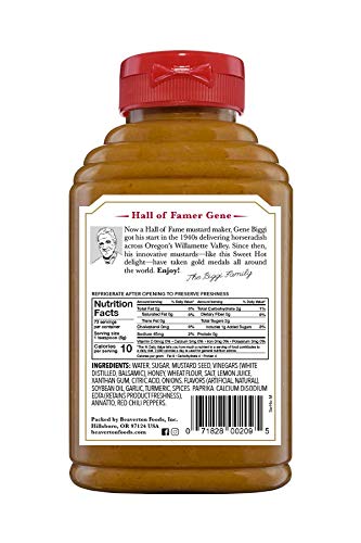 Beaver Sweet Hot Mustard, 13 Ounce Squeeze Bottle (Pack of 6) 3