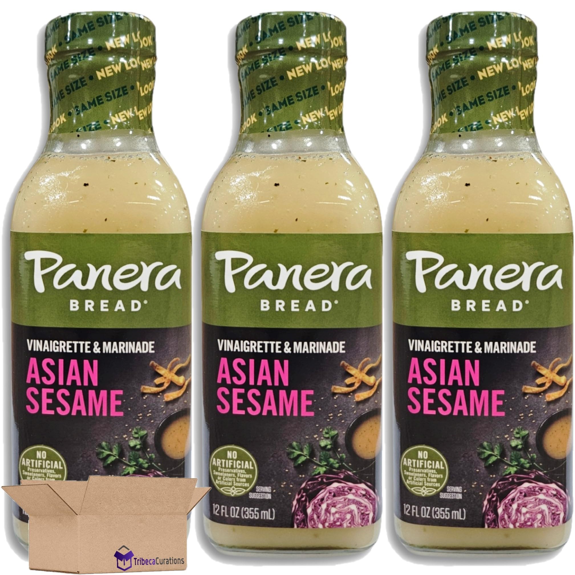 Asian Sesame Vinaigrette Salad Dressing & Marinade by Panera | 12 Ounce | Pack of 3