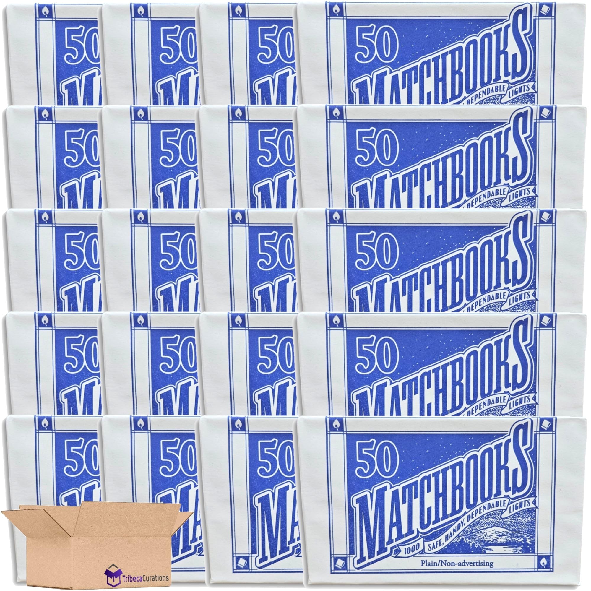 Plain White Matchbooks Value Pack   | 50 Count Box | Pack of 20 2