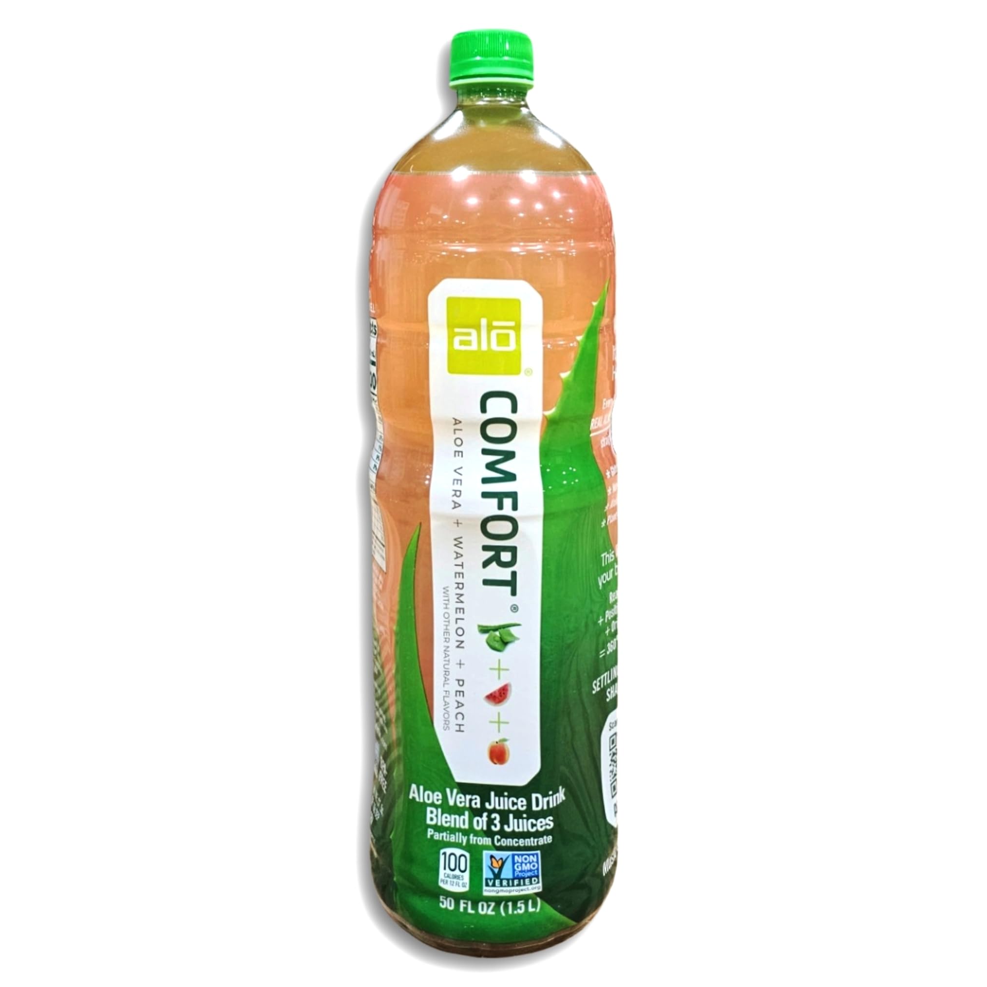 Alo Comfort | Aloe Vera, Watermelon, & Peach Juice Drink | Huge 50 Fl Oz | Case Of 6 3