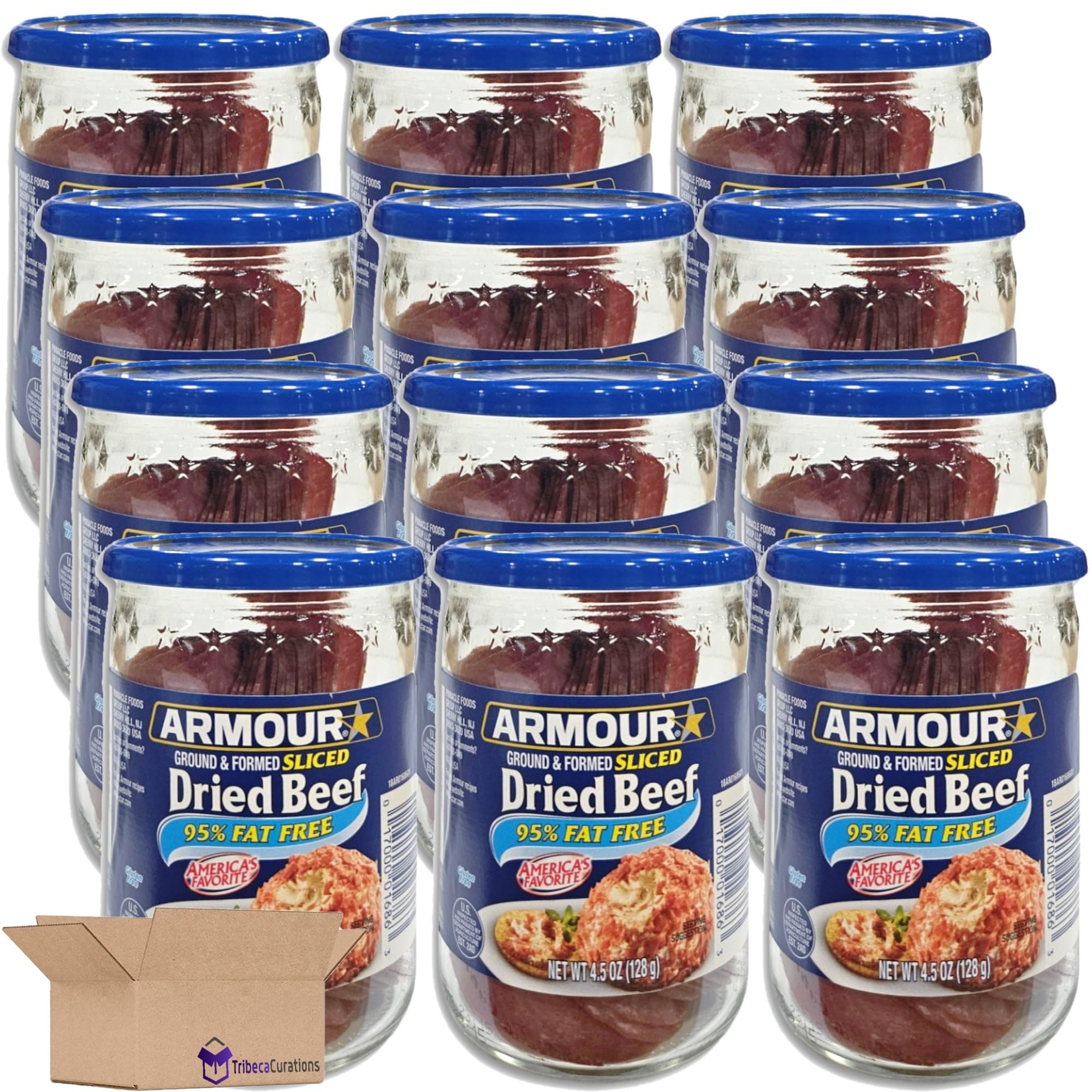 Armour 95% Fat Free Sliced Dried Beef Value Pack   | 4.5 Ounce | Pack of 12 2