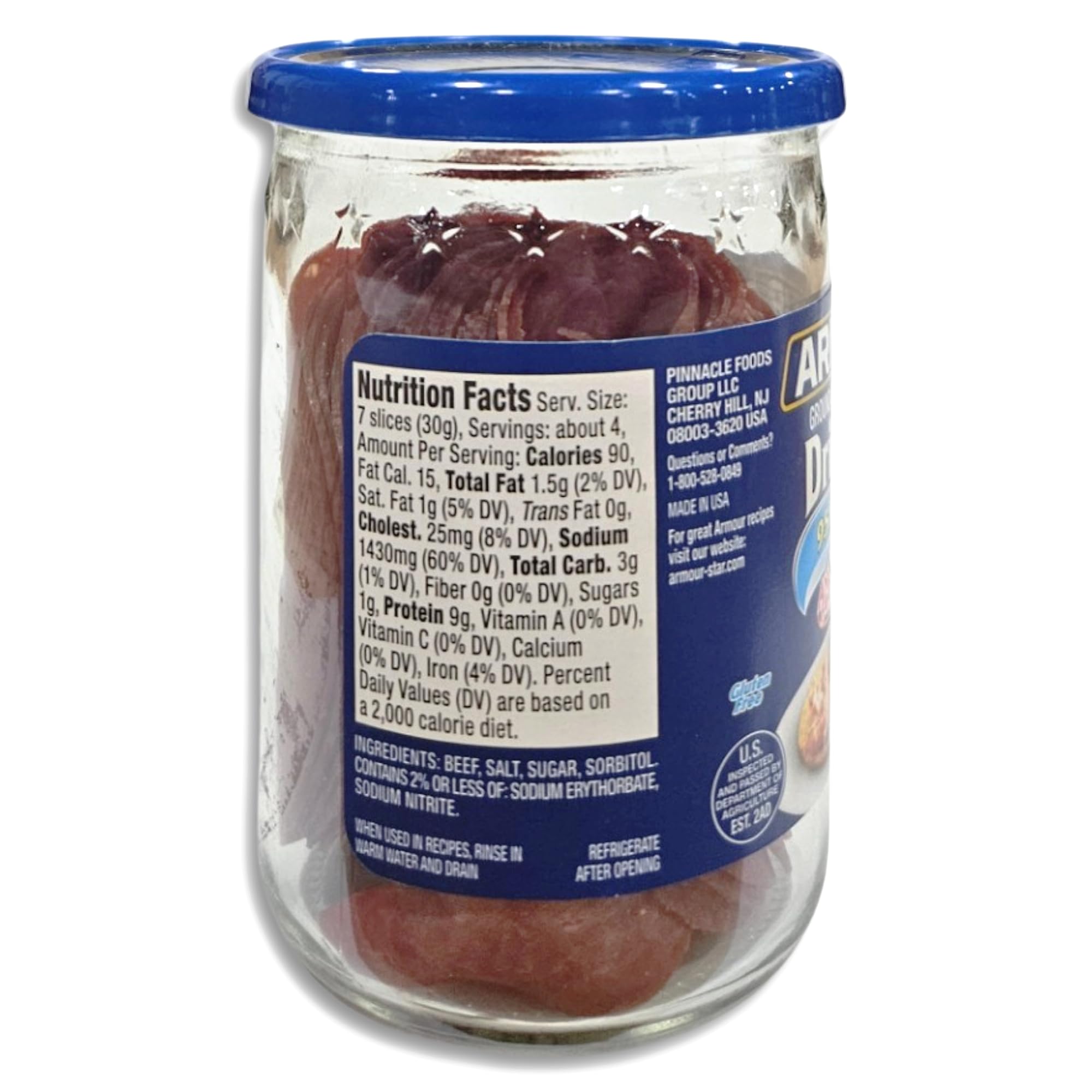 Armour 95% Fat Free Sliced Dried Beef Value Pack   | 4.5 Ounce | Pack of 12 4