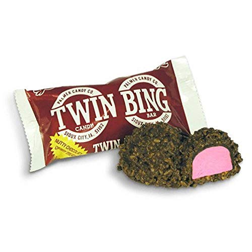 Palmers Twin Bing Candy Bars (36-Pack) - Chocolate Covered Cherry Nougat Candy Bar