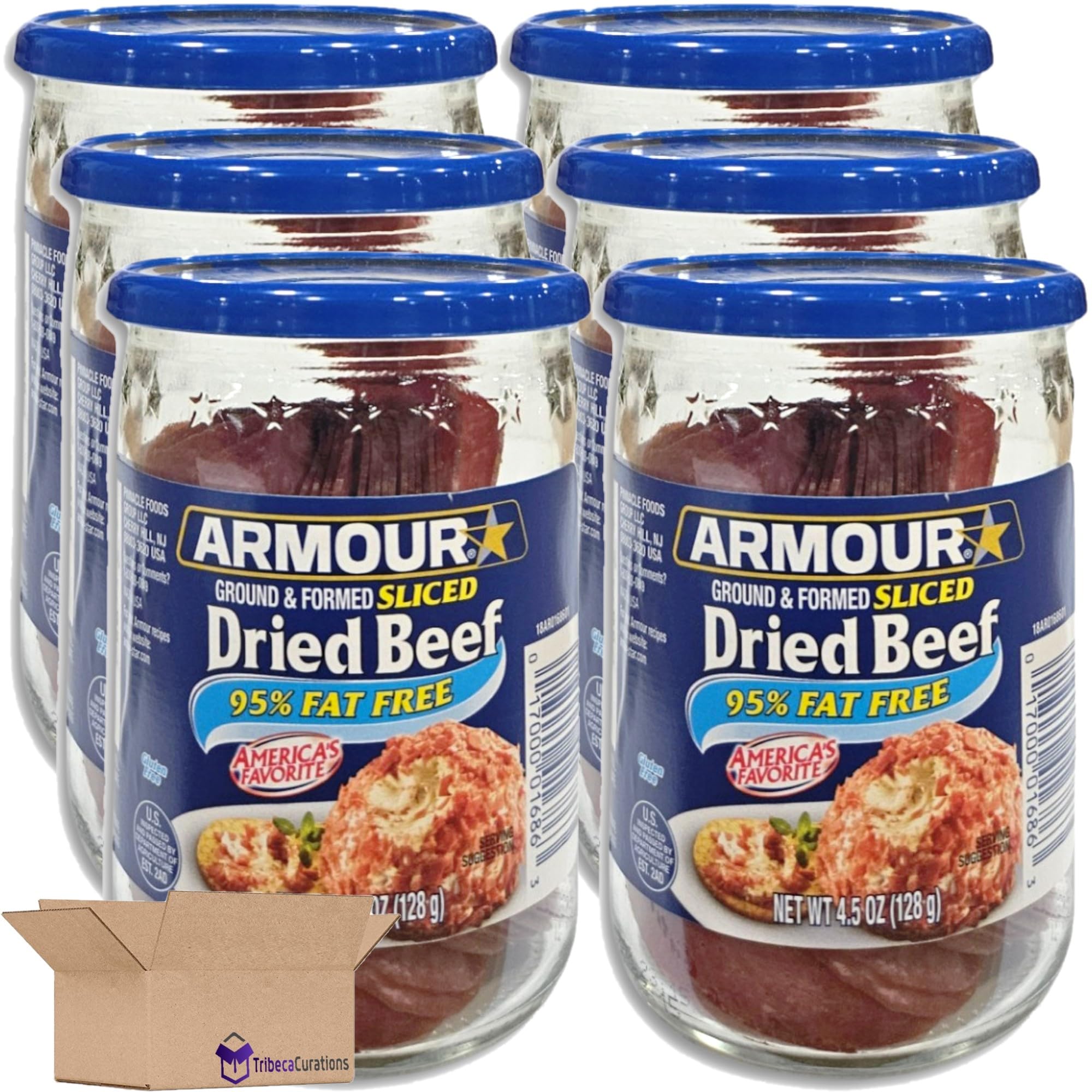Armour 95% Fat Free Sliced Dried Beef Value Pack   4.5 Ounce | Pack of 6 2