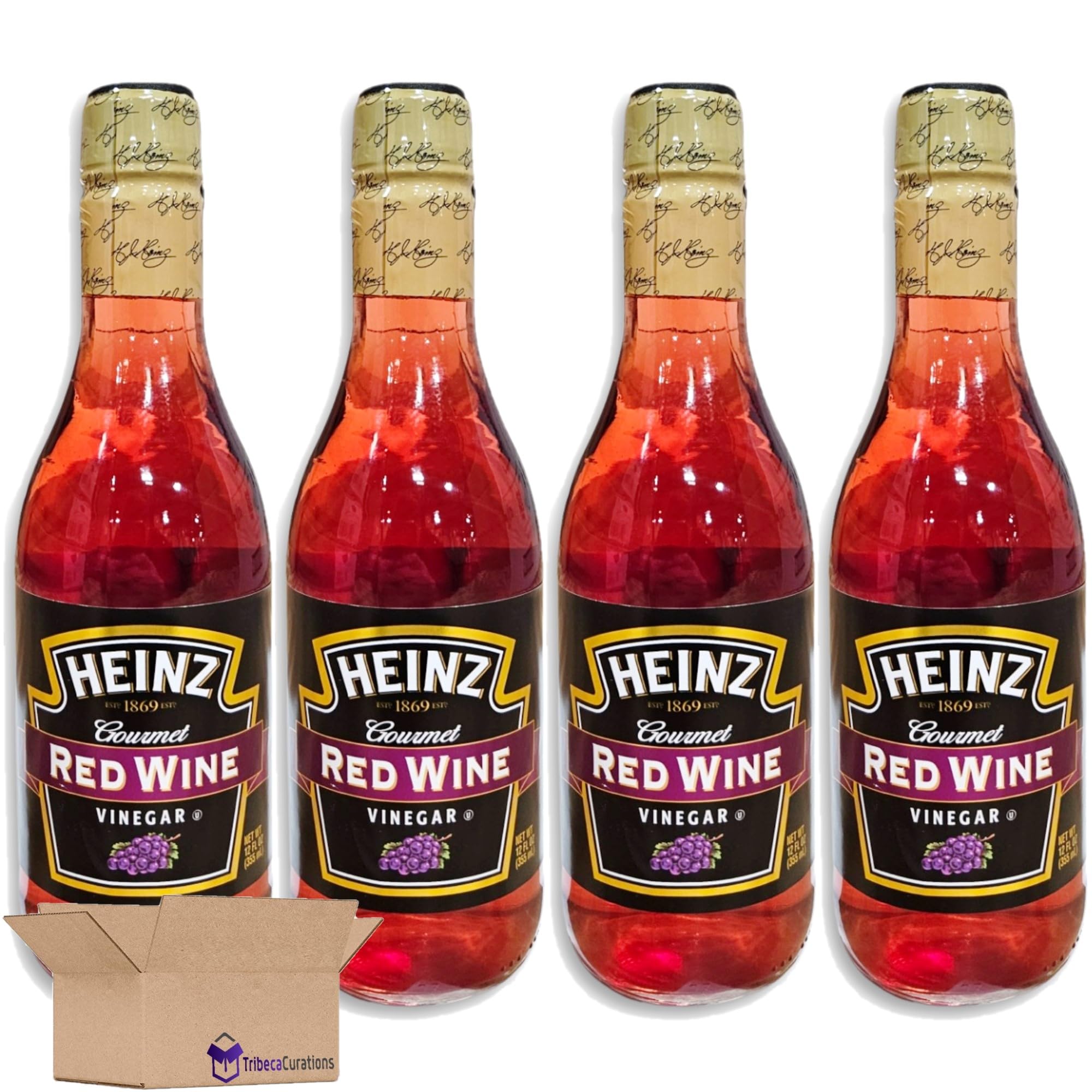 Gourmet Red Wine Vinegar Value Pack   | 12 Fl Oz | Pack of 4 2