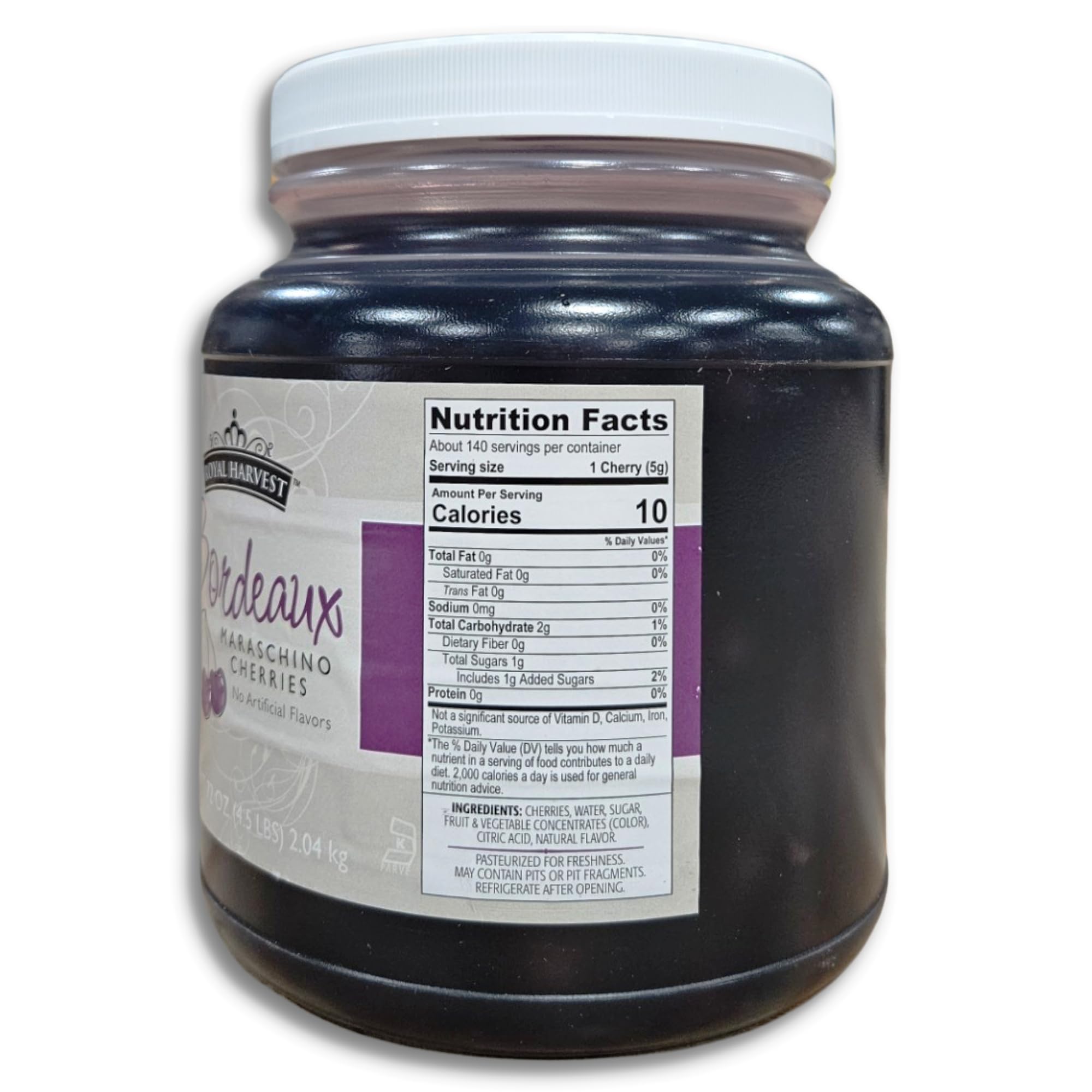 Royal Harvest Bordeaux Maraschino Cherries With Stems Value Pack   | 72 Ounce Jar | Pack of 2 4