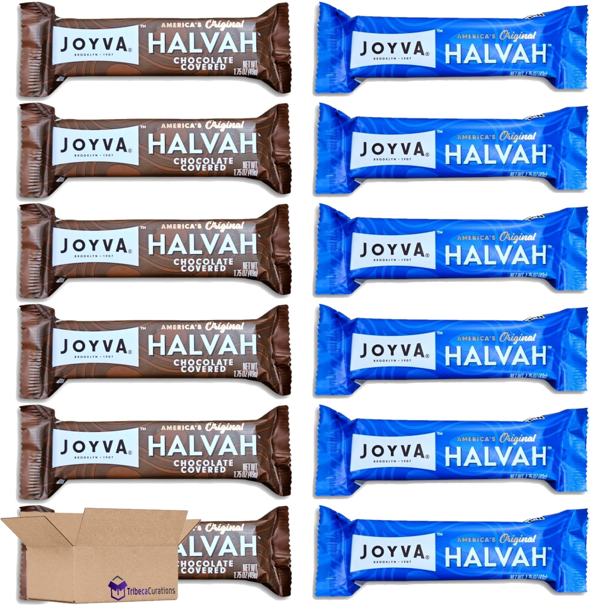Joyva Halvah Bars Value Pack   1.75 Ounce | Chocolate & Vanilla Combo | Pack of 12 2