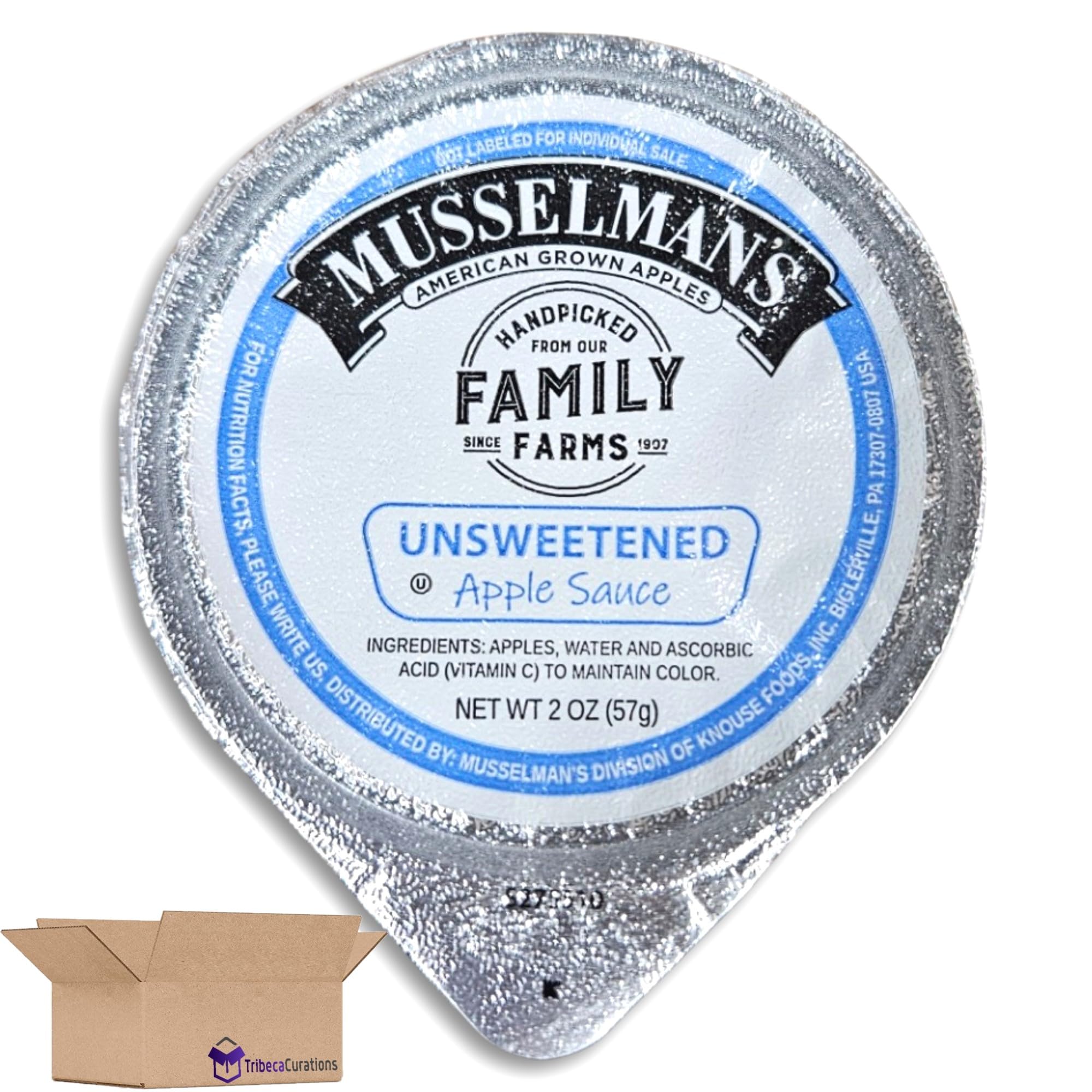 Unsweetened Apple Sauce Cup Value Pack   2 Ounce | Pack of 36 3