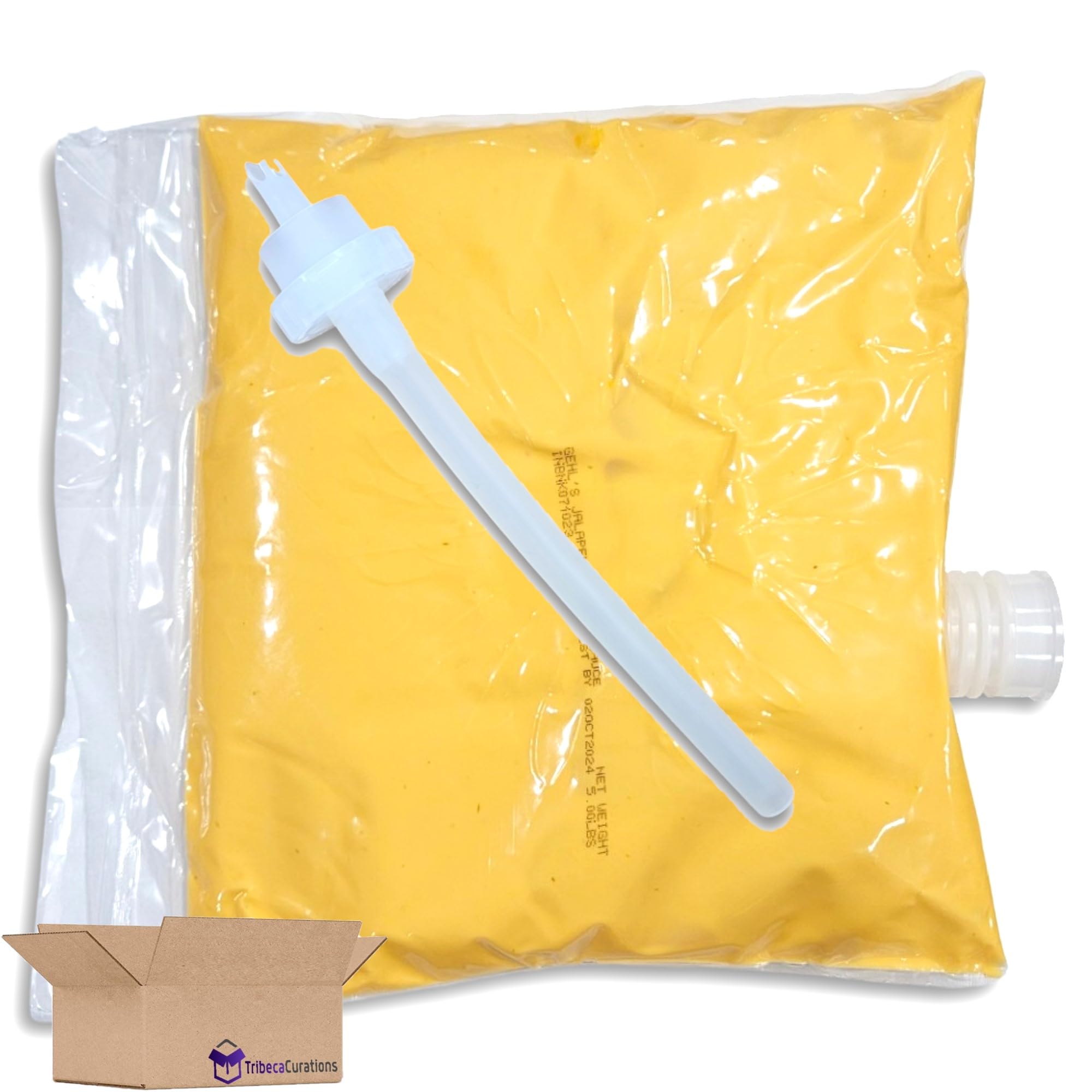 Jalapeno Nacho Cheese Sauce Bulk Value Bag With Hose by Gehl's | 80 Ounce Bag