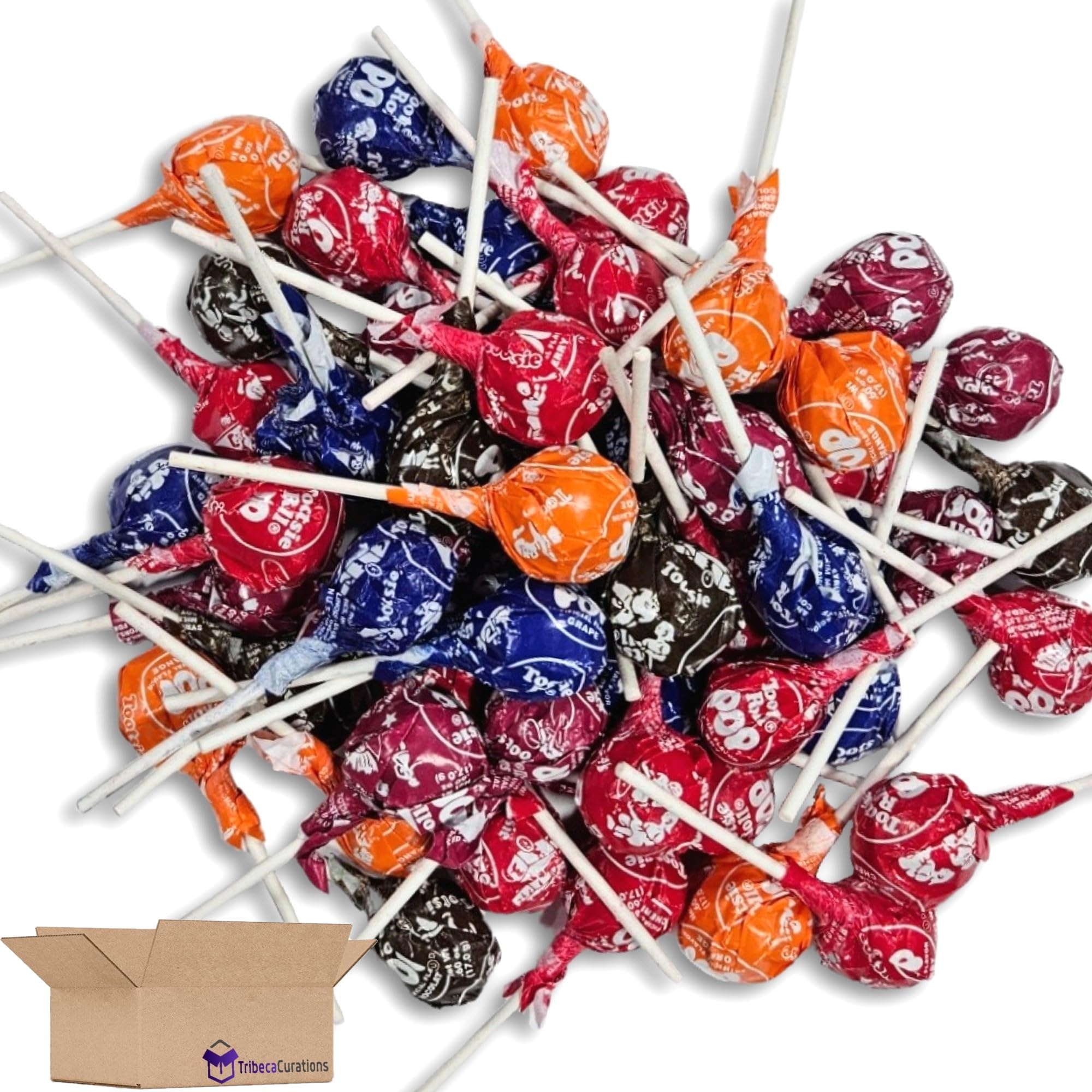 Chocolate Candy Filled Lollipops Bulk Value Pack   | Cherry, Chocolate, Grape Orange, Raspberry | 3 Pounds 3
