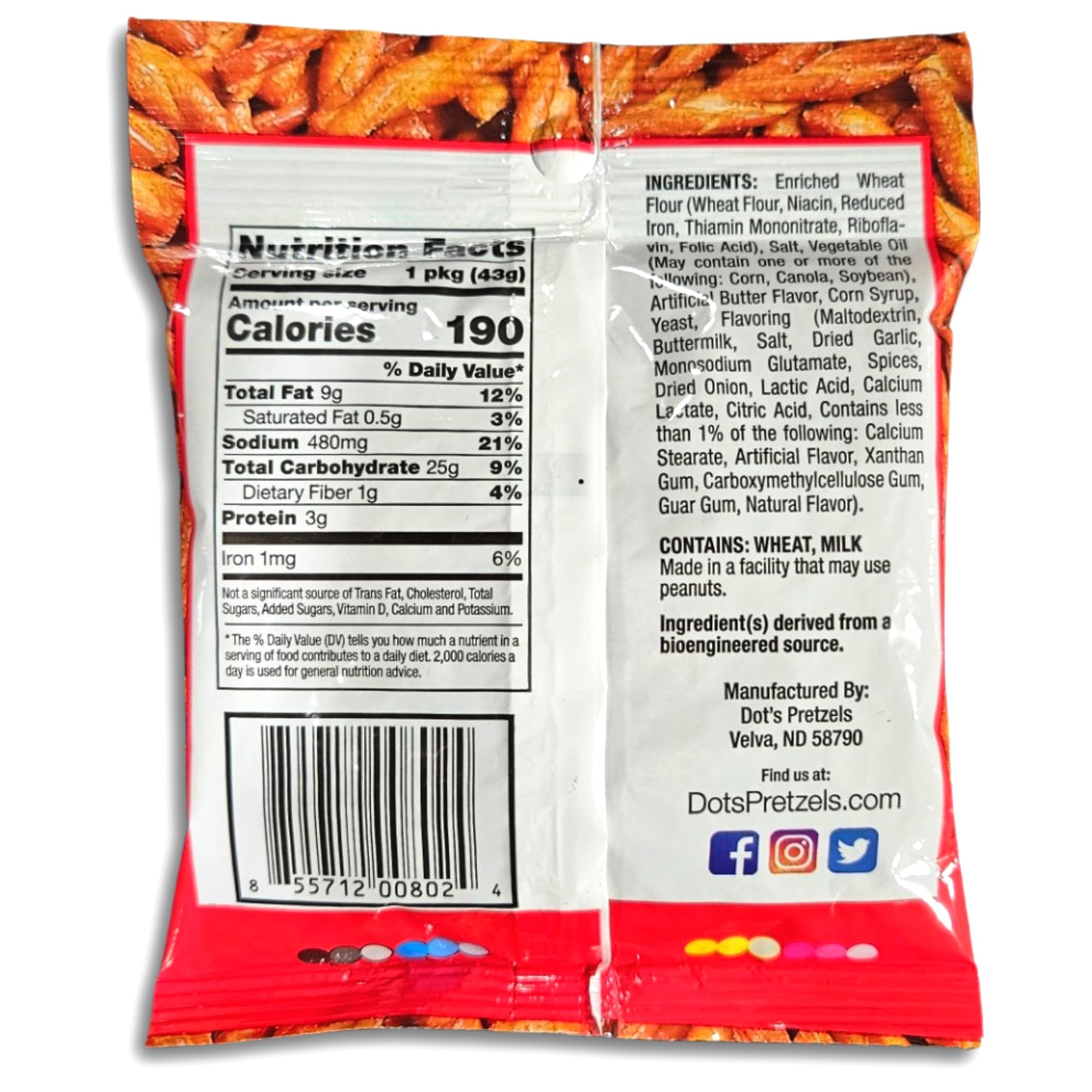 Dot's Pretzels Original Seasoned Pretzel Twists Value Pack   1.5 Ounce | Pack of 20 4