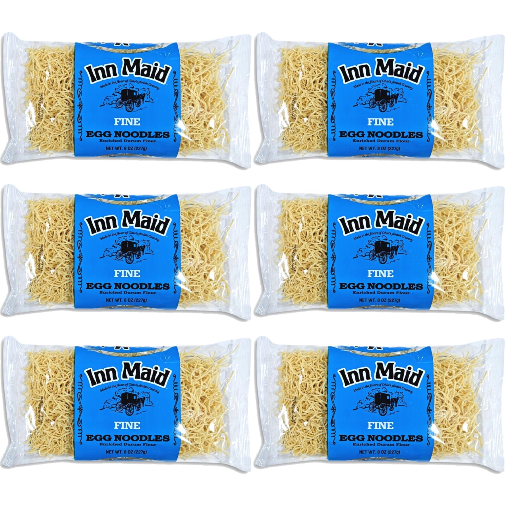 Fine Egg Noodles Value Pack | 8 oz, Pack of 6