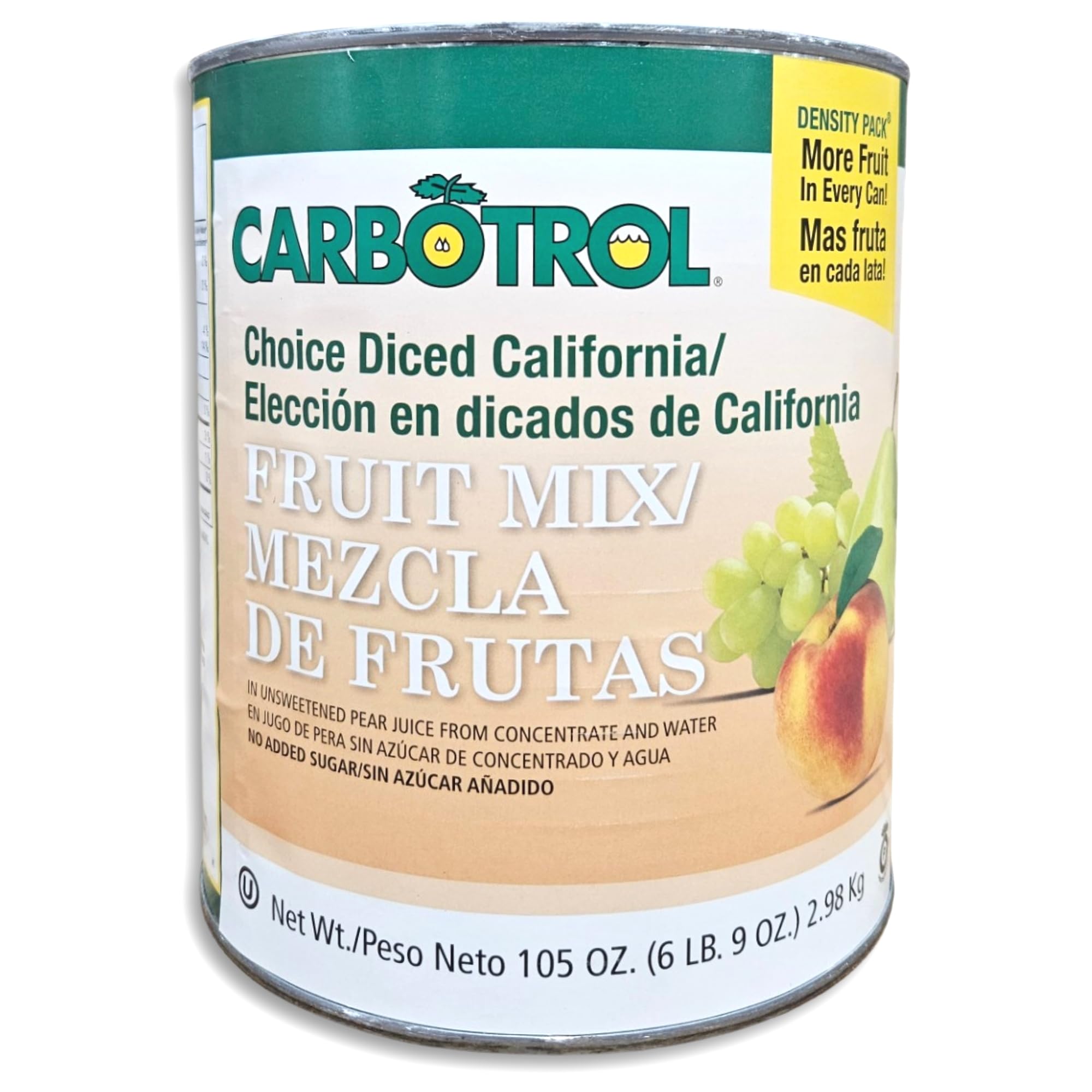 Carbotrol | Choice Diced California Fruit Mix in Pear Juice | 105 Ounce Density Pack Can | Case of 6 3
