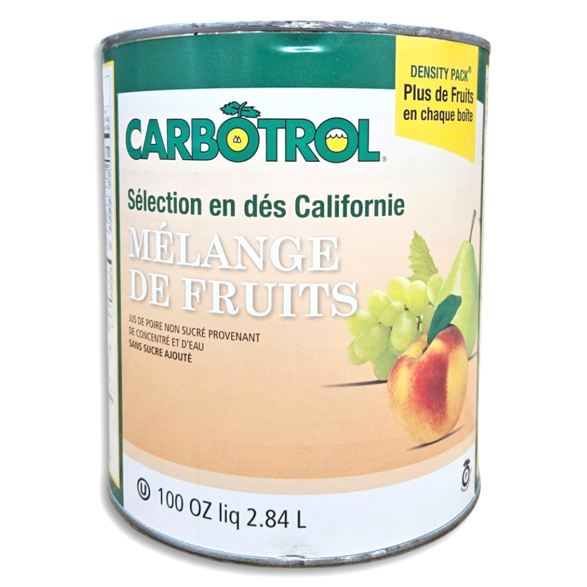 Carbotrol | Choice Diced California Fruit Mix in Pear Juice | 105 Ounce Density Pack Can | Case of 6 5