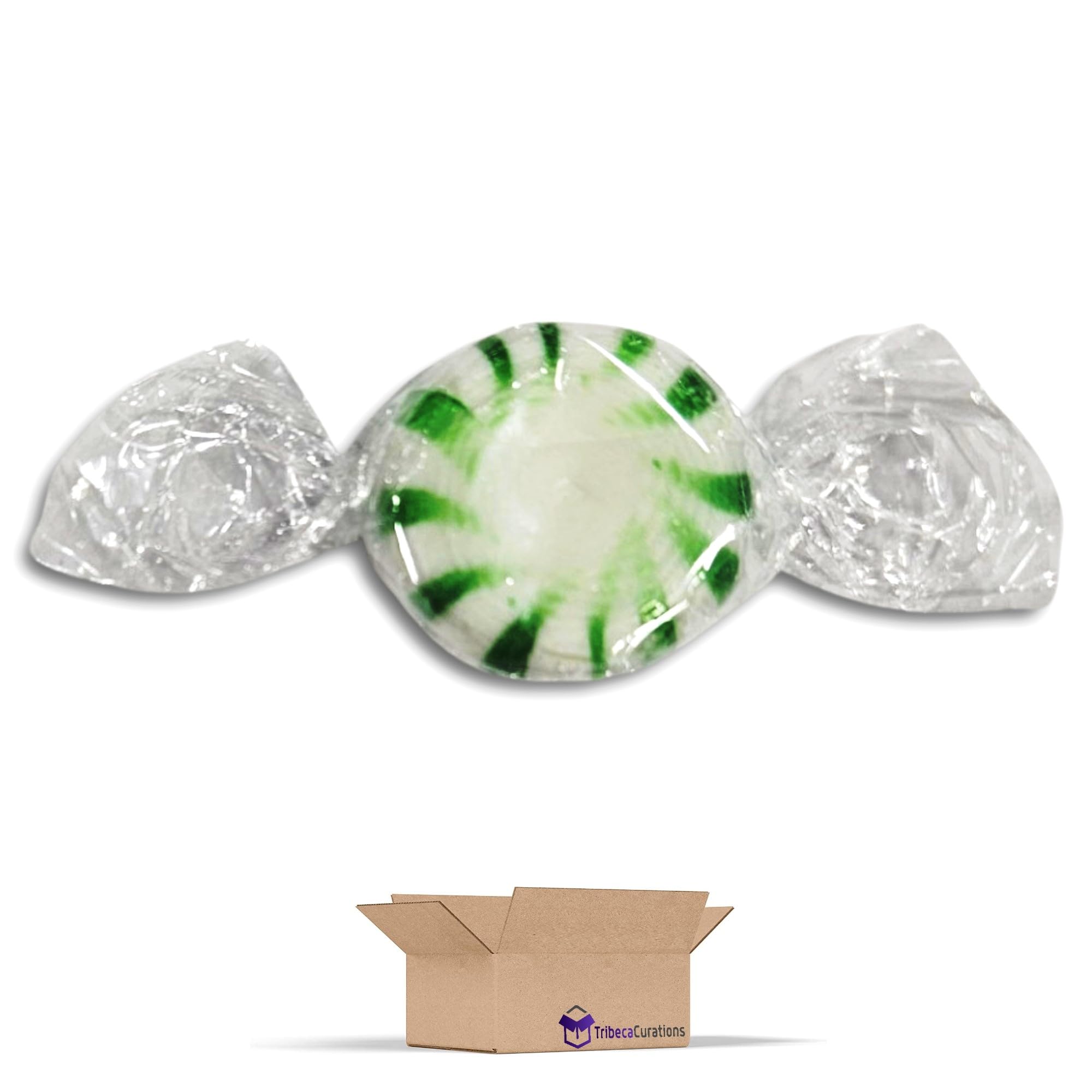 Green & White Individually Wrapped Spearmint Starlight Mints Bulk 6 Pounds 4