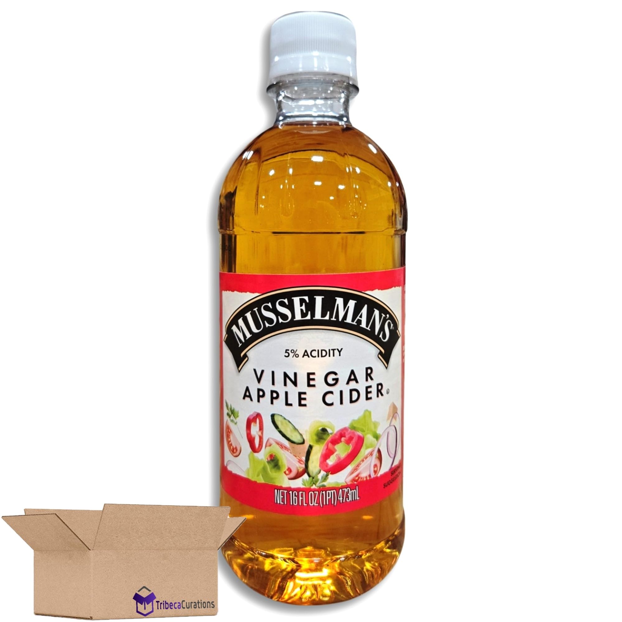 Apple Cider Vinegar (5% Acidity) Value Pack   16 Fl Oz Bottle (1 Pint) | Pack of 4 3