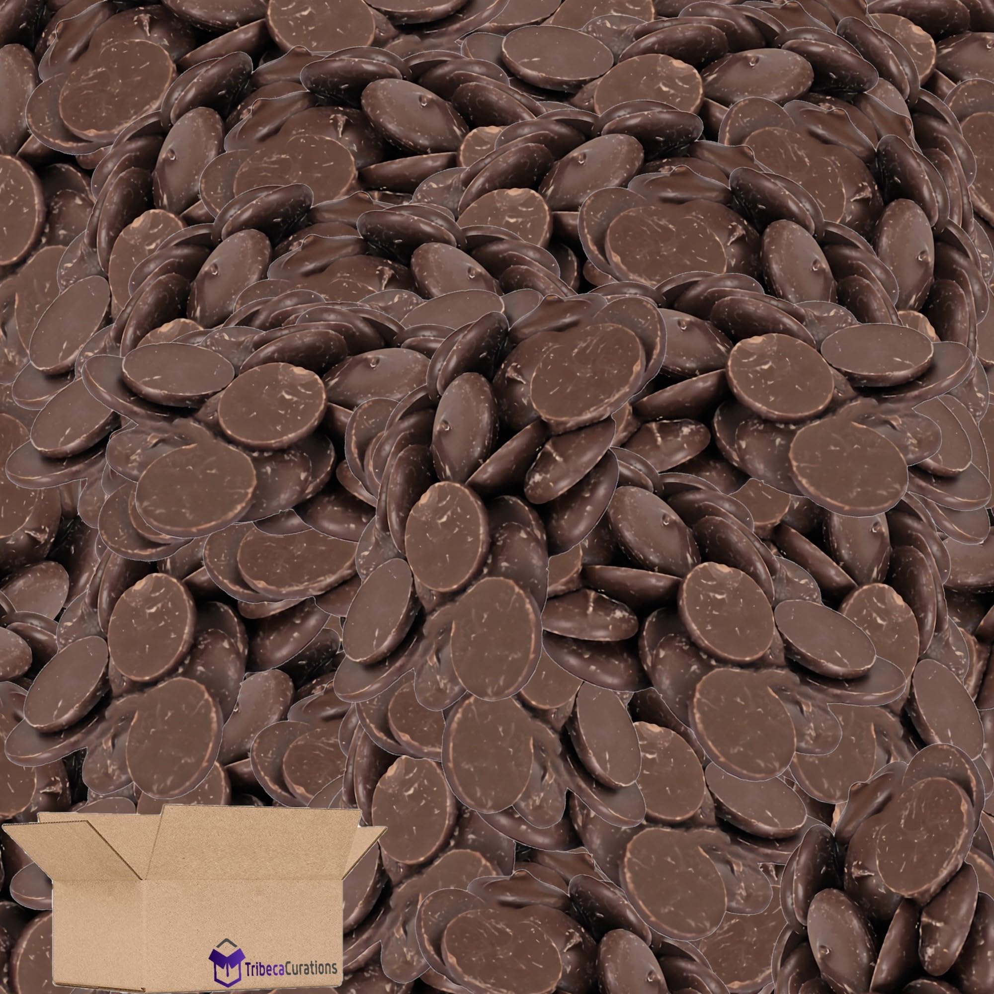 Carlotta's Authentic Confectionery 2lb. Merckens Dark Chocolate Wafers For Baking, Cooking, & Melting Value Pack