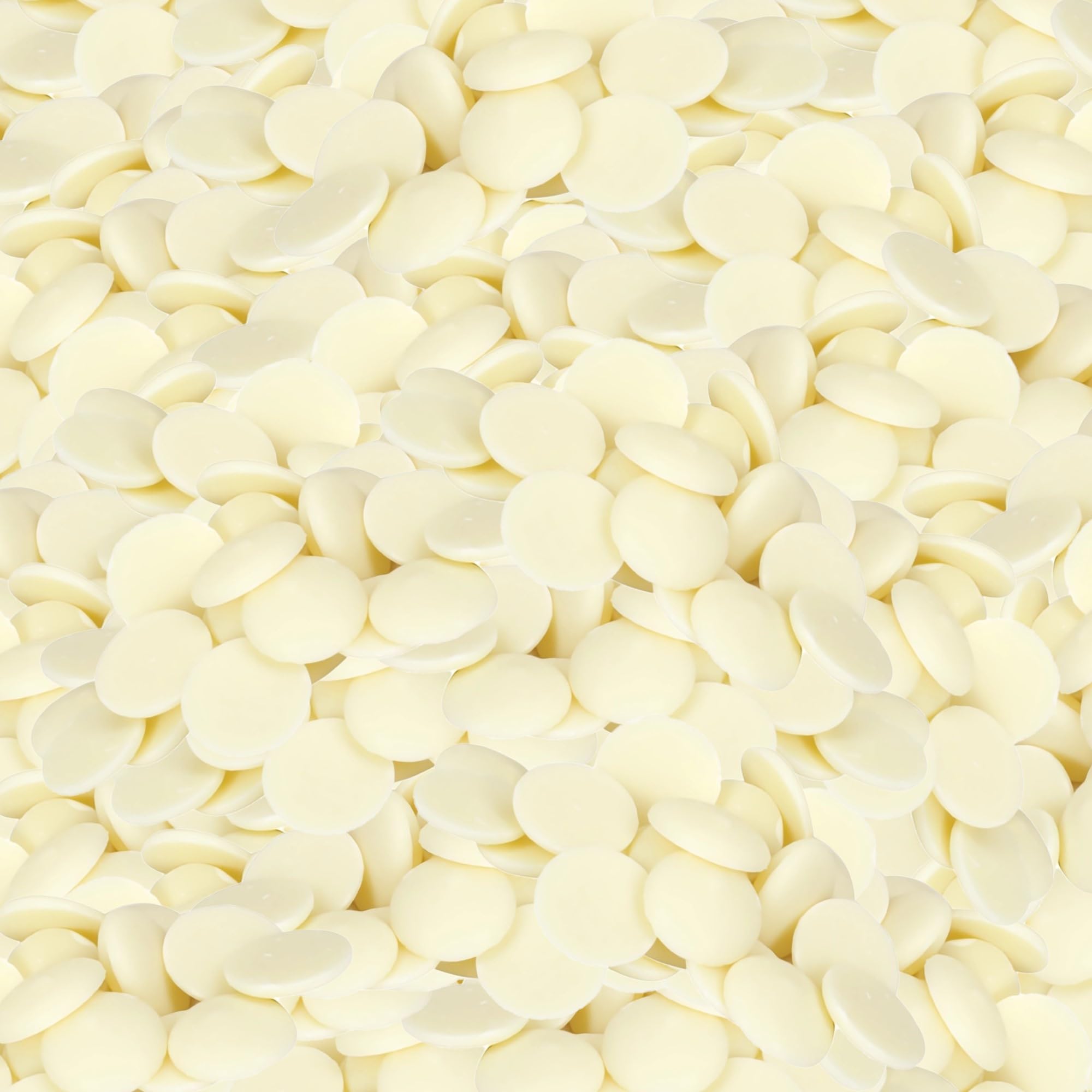 Carlotta's Authentic Confectionery Merckens White Chocolate Wafers 5 Lb. For Baking, Cooking, & Melting Value Pack 6