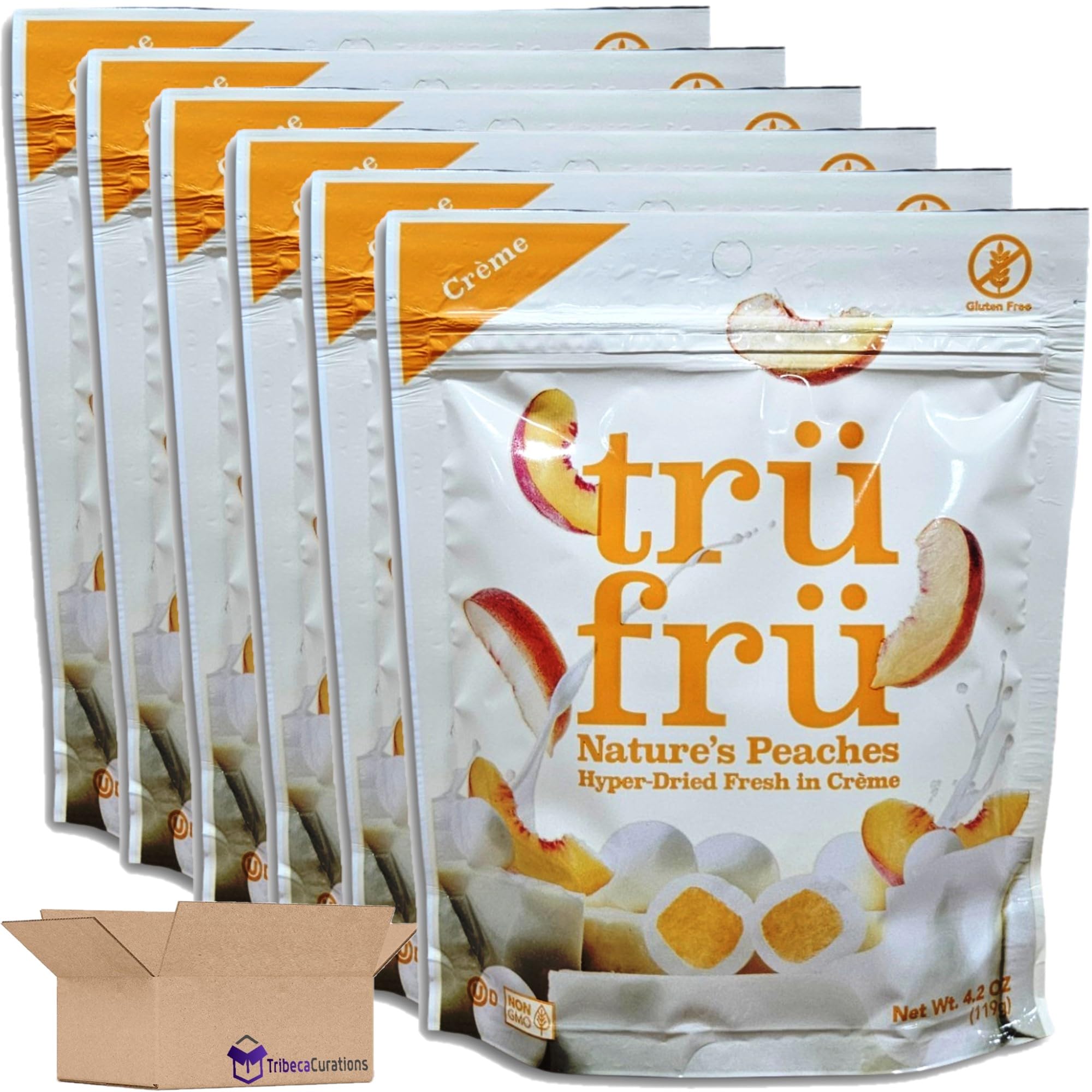 Tru Fru Creme Covered Hyper-Dried Fresh Peaches, 4.2 Oz Bag 5