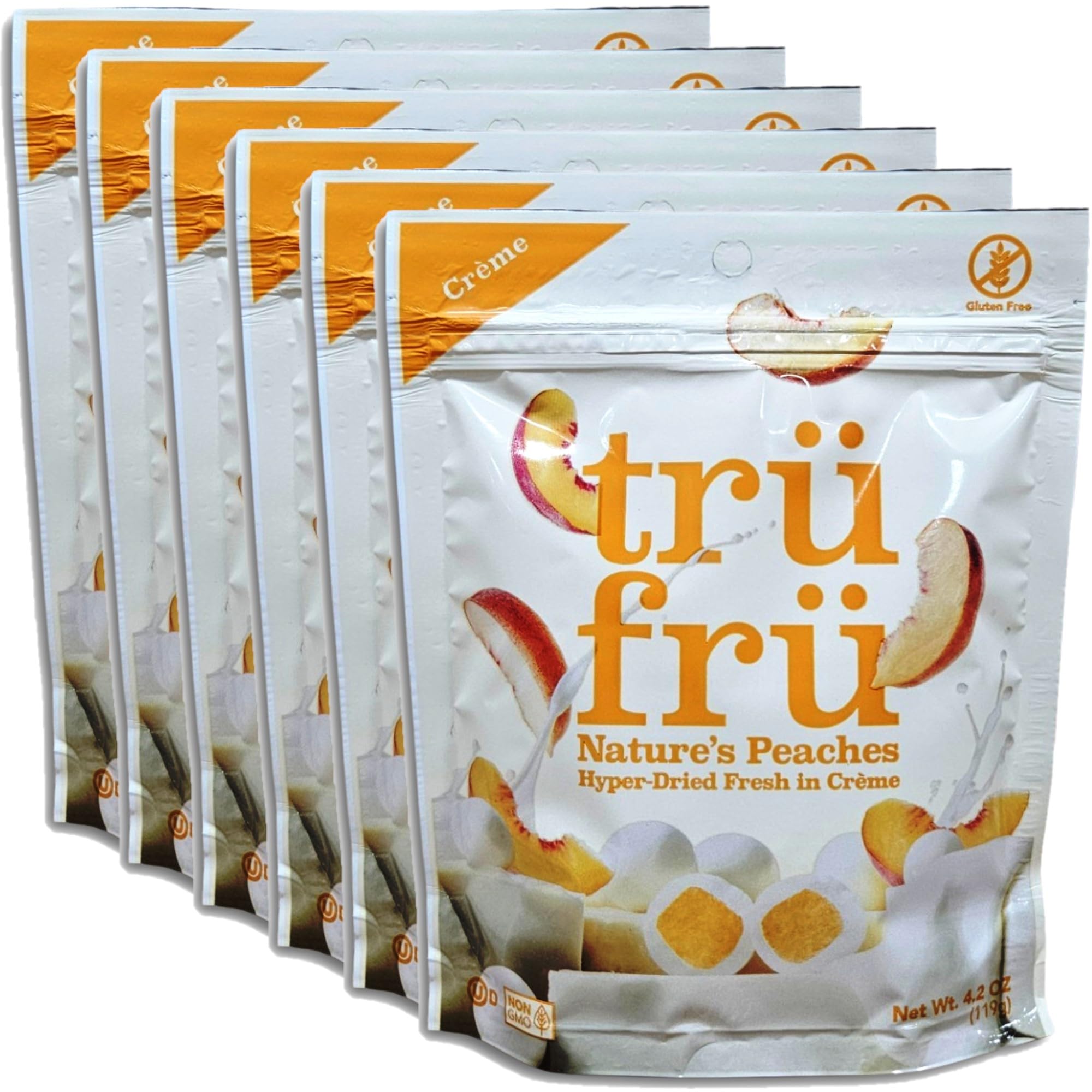 Tru Fru Creme Covered Hyper-Dried Fresh Peaches, 4.2 Oz Bag 4