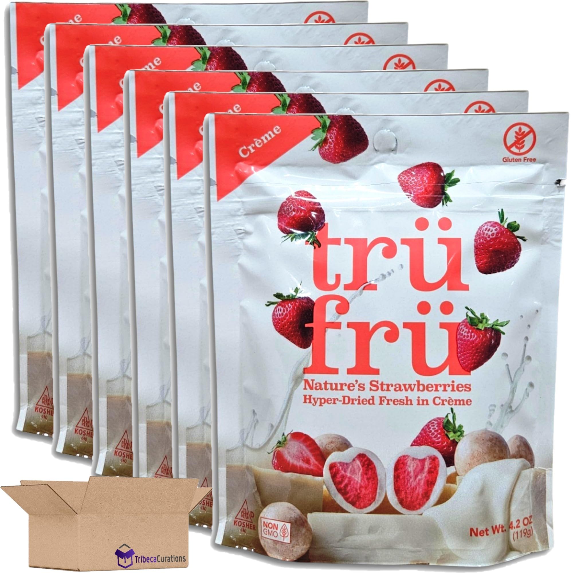 Tru Fru Creme Covered Hyper-Dried Fresh Strawberries, 3.4 Oz Bag 5