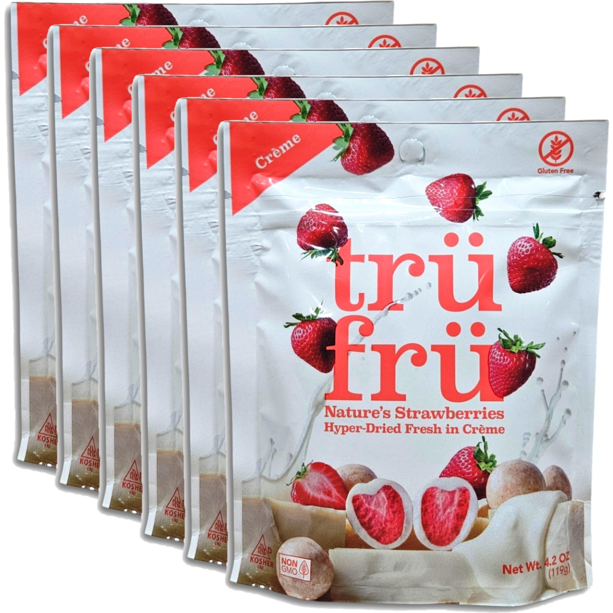 Tru Fru Creme Covered Hyper-Dried Fresh Strawberries, 3.4 Oz Bag 4