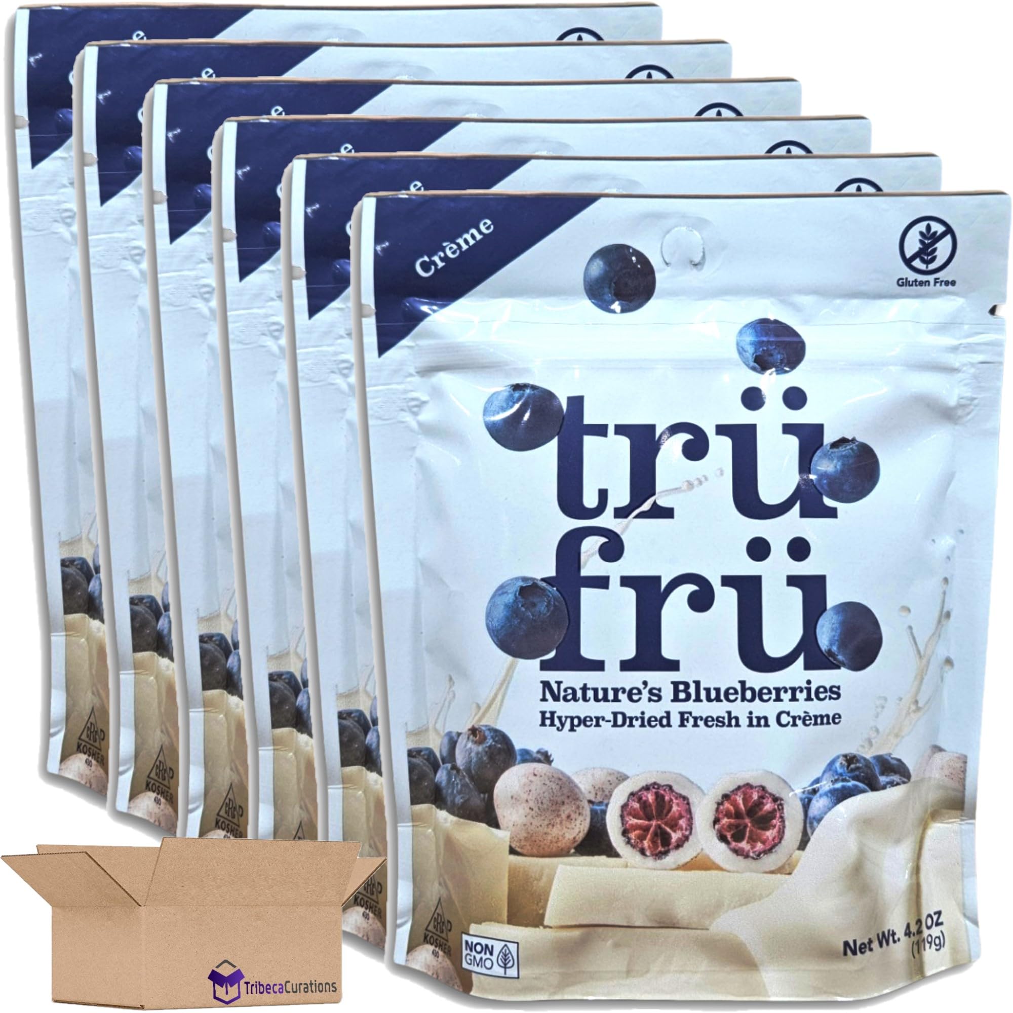Tru Fru Creme Covered Hyper-Dried Fresh Blueberries, 3.4 Oz, 6 Pack 2