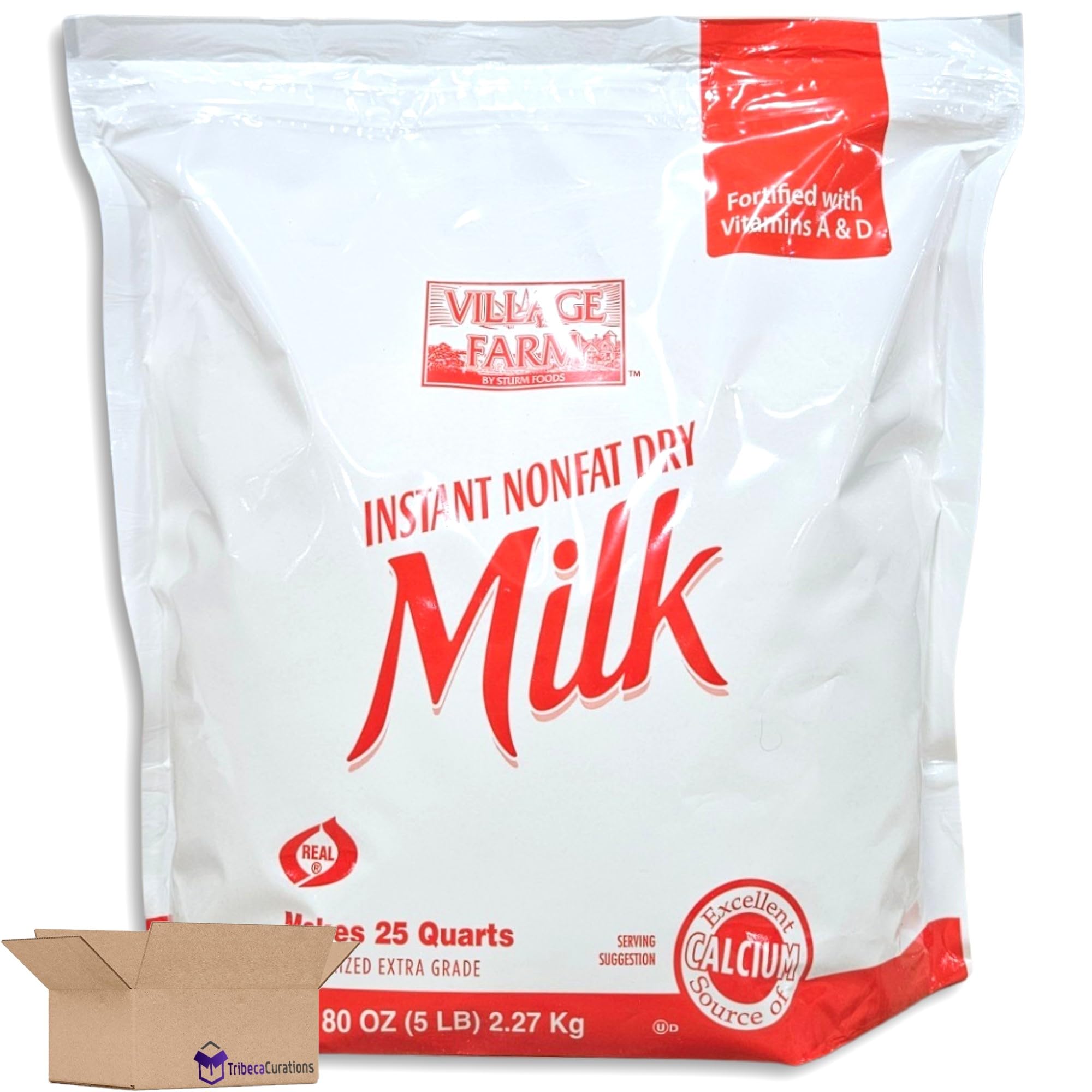 Instant Nonfat Dry Milk Value Pack   Bulk 5 Pound (80oz) Bag