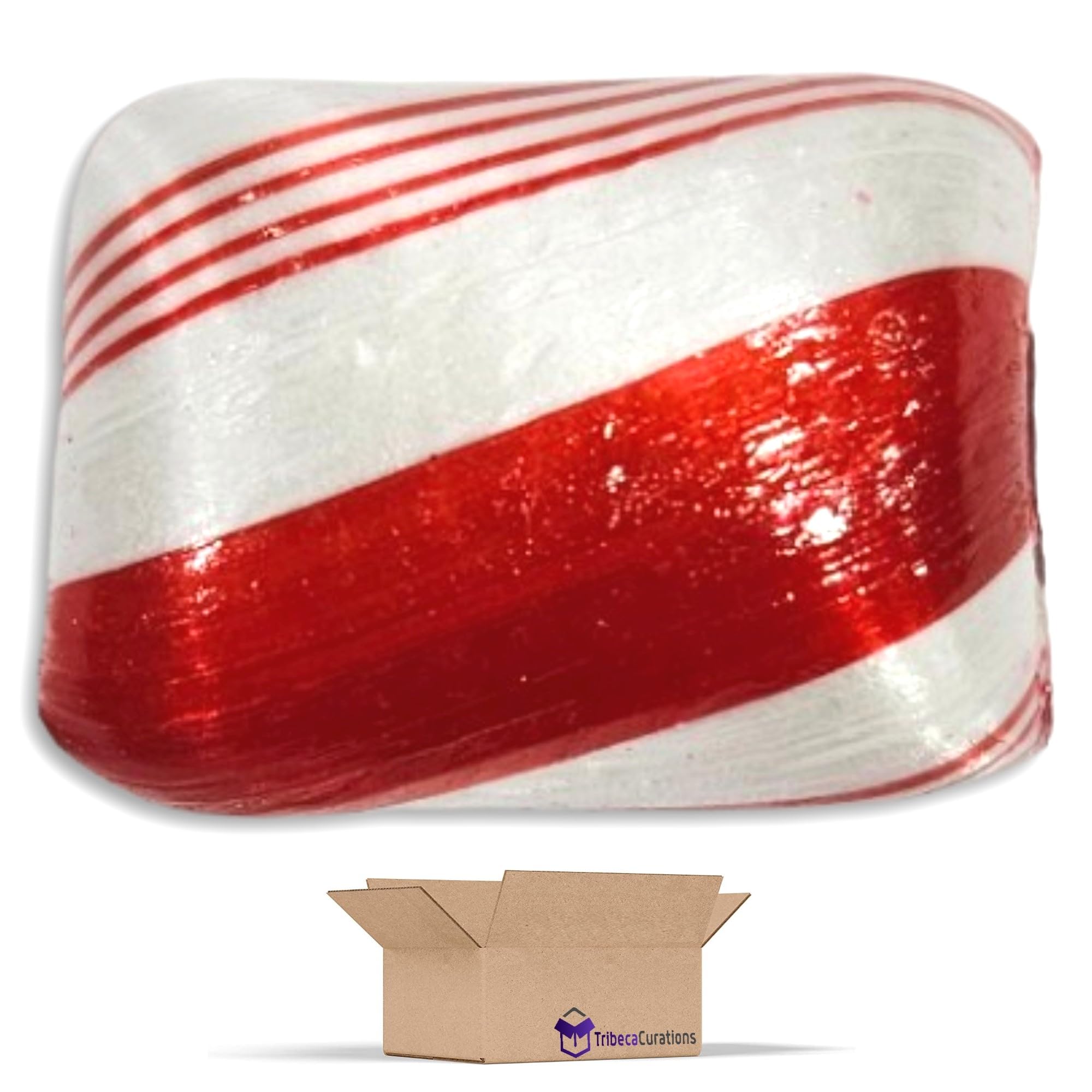 Red & White Cylinder Shaped Mint Candy Twists, 1 lb. 3
