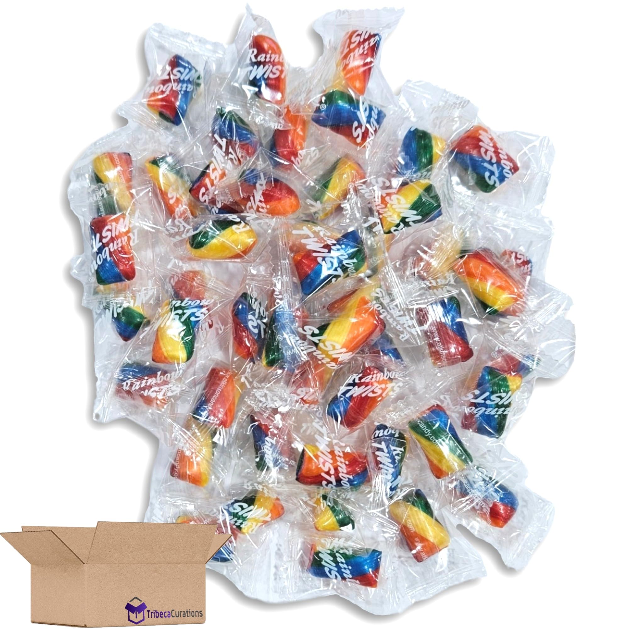 Rainbow Cylinder Mint Candy Twists, 1 Lb. 4