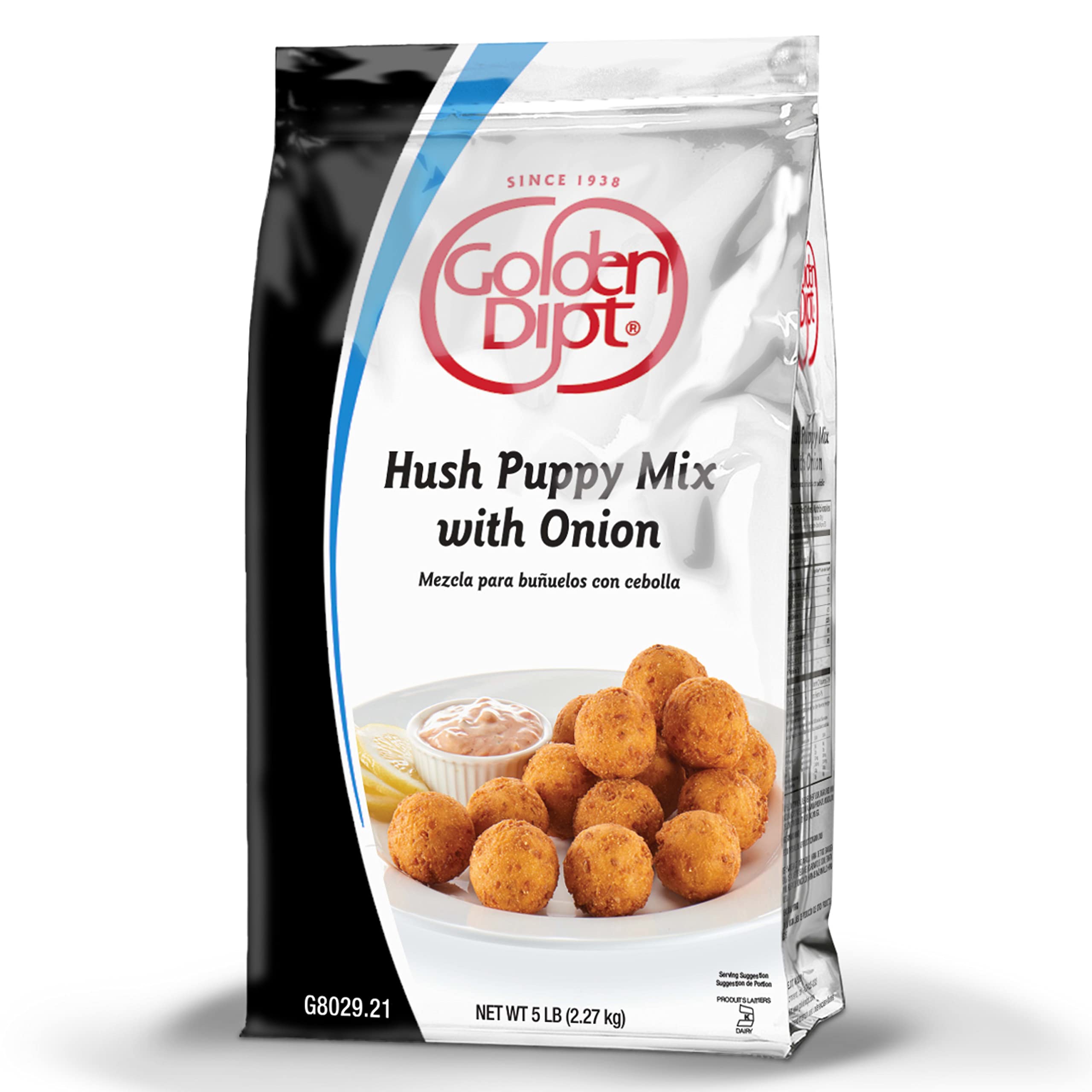 Golden Dipt Hush Puppy Mix with Onion, 5 lb bag (Pack of 6)