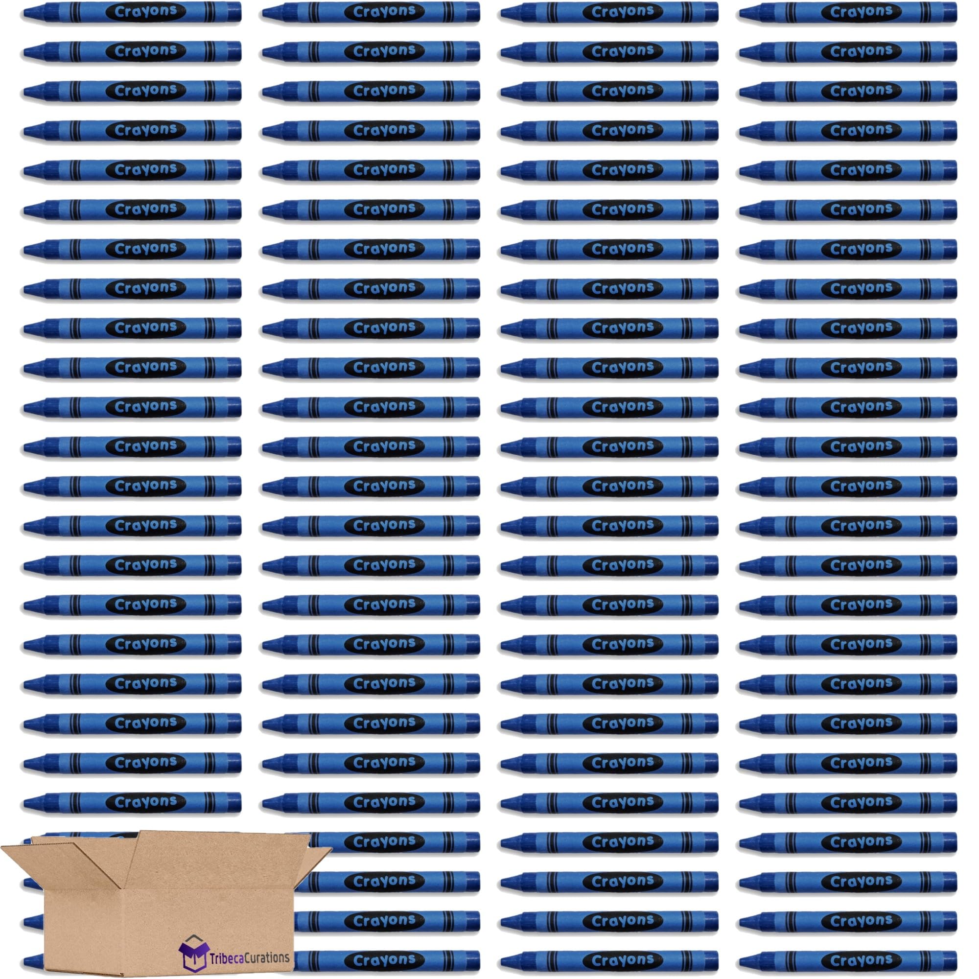 Premium Blue Crayon Bulk Value Pack Pack of 100