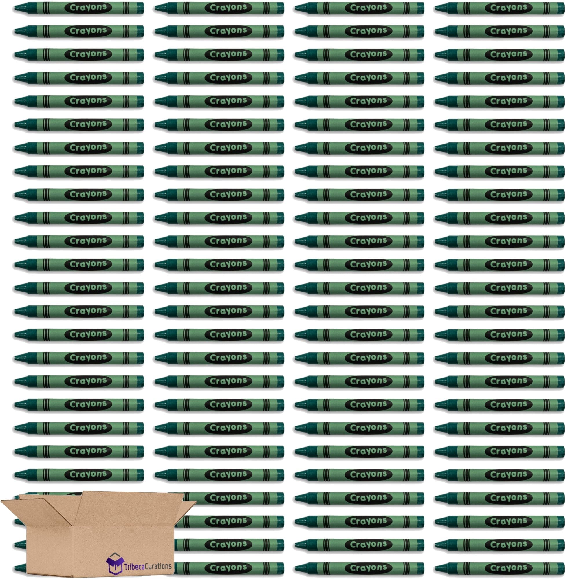 Premium Green Crayon Bulk Value Pack Pack of 100