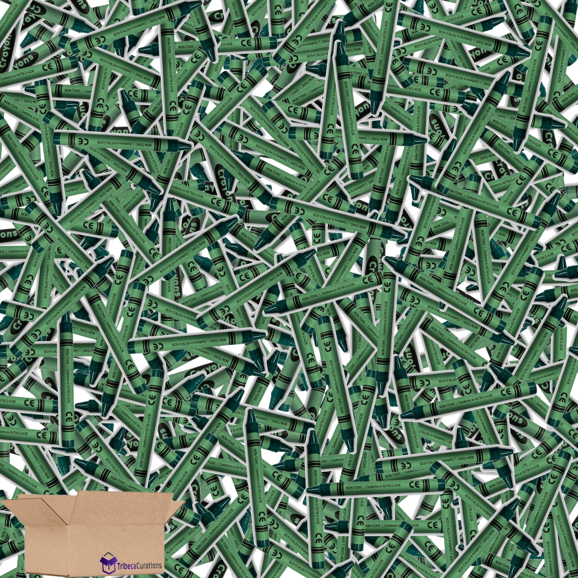 Premium Green Crayon Bulk Value Pack Pack of 100 4