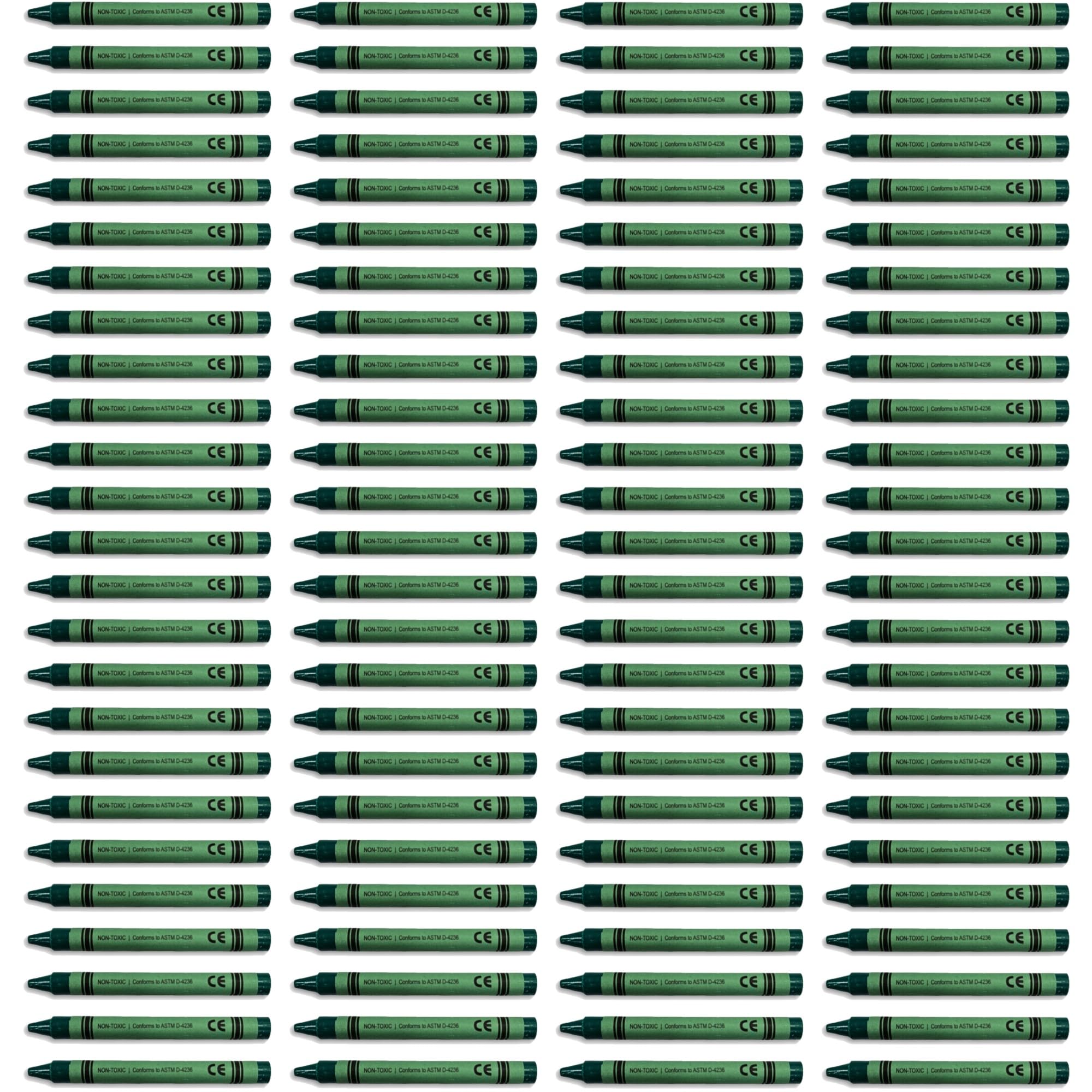 Premium Green Crayon Bulk Value Pack Pack of 100 6