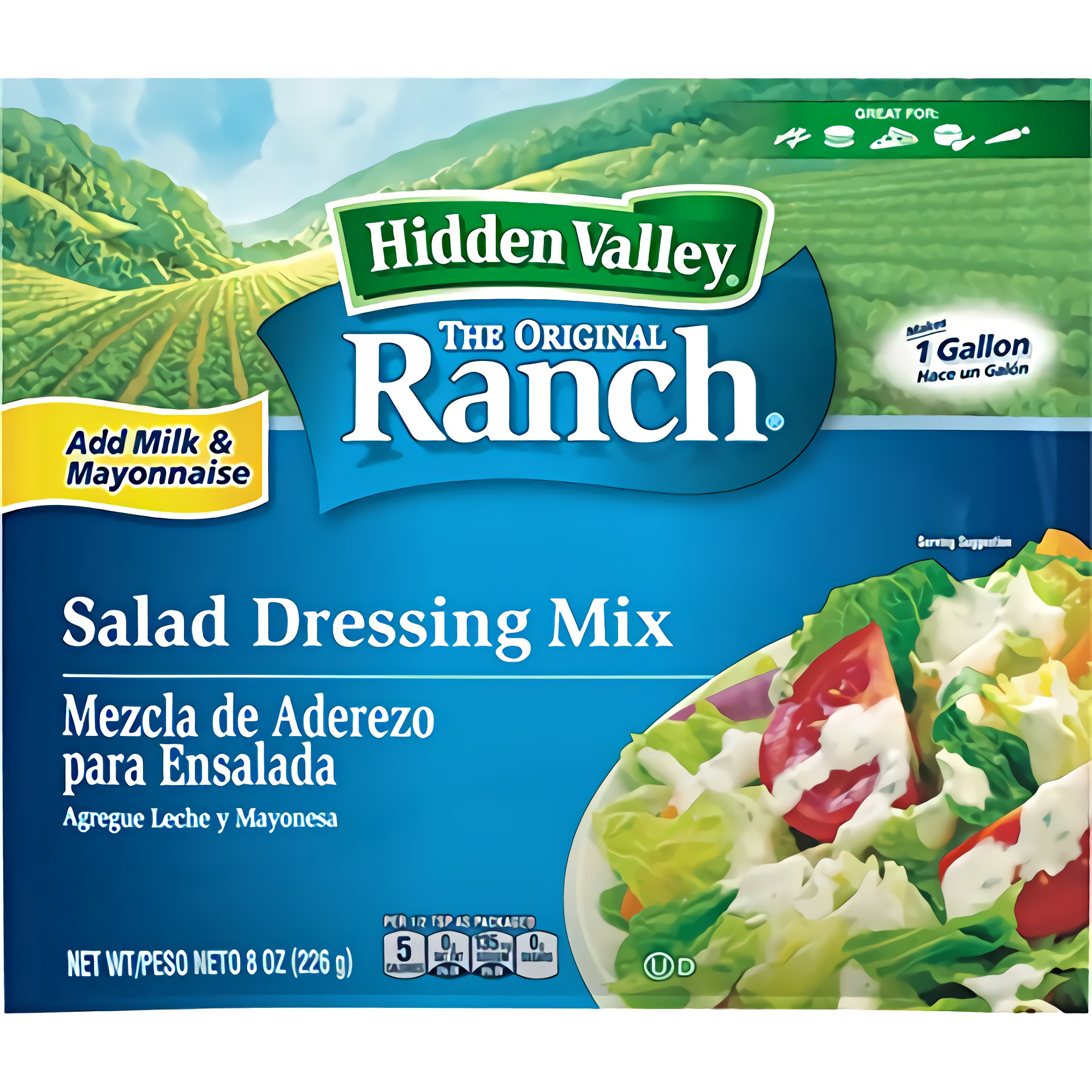 Hidden Valley Original Ranch Salad Dressing Mix, Gluten Free - 8 Ounce Packet (Pack of 12) 2