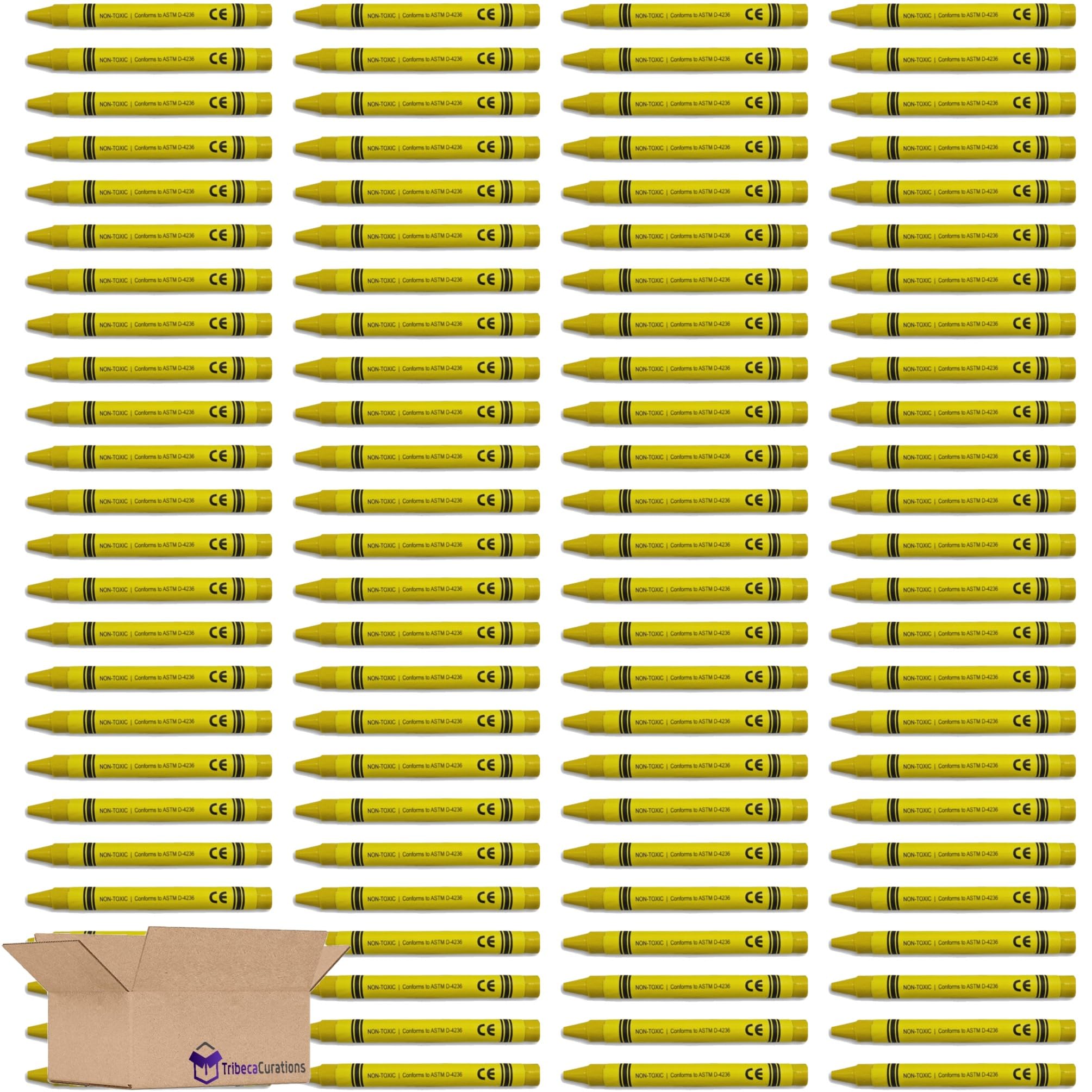 Premium Yellow Crayon Bulk Value Pack |  d Pack of 100 3