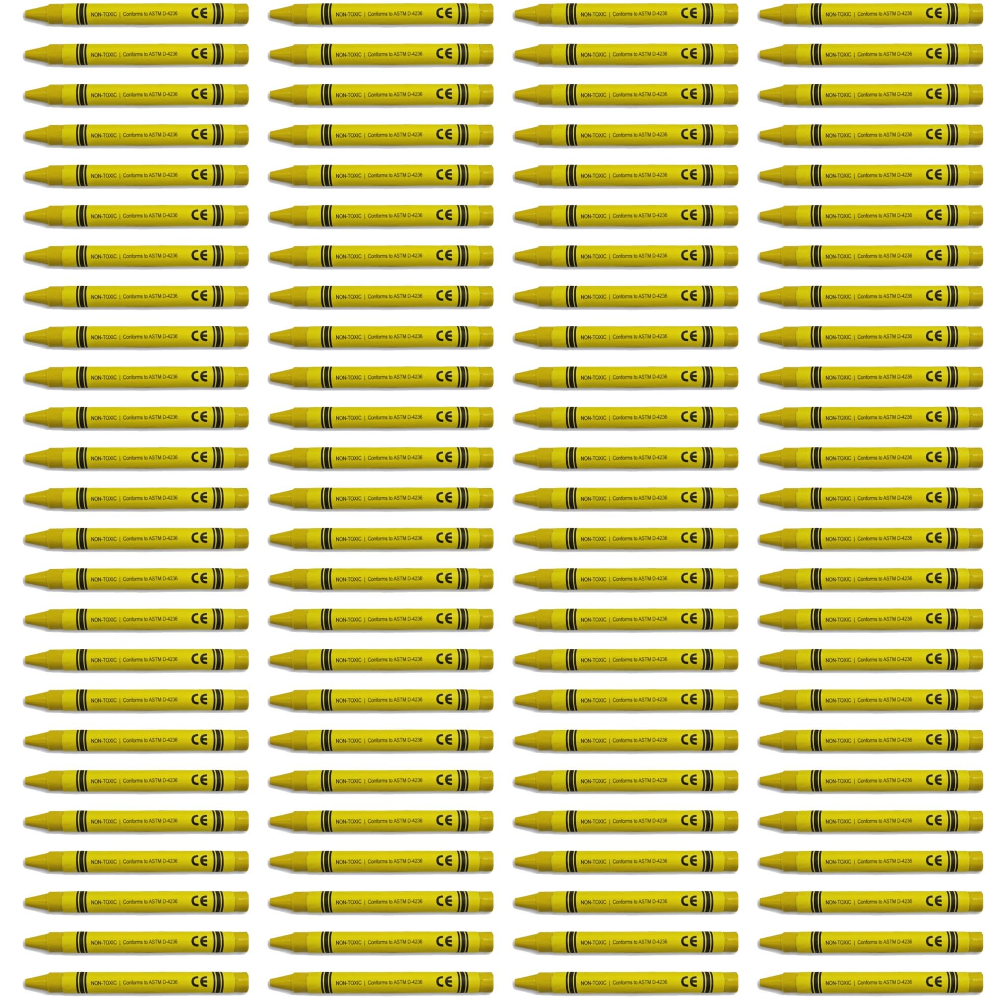 Premium Yellow Crayon Bulk Value Pack |  d Pack of 100 6