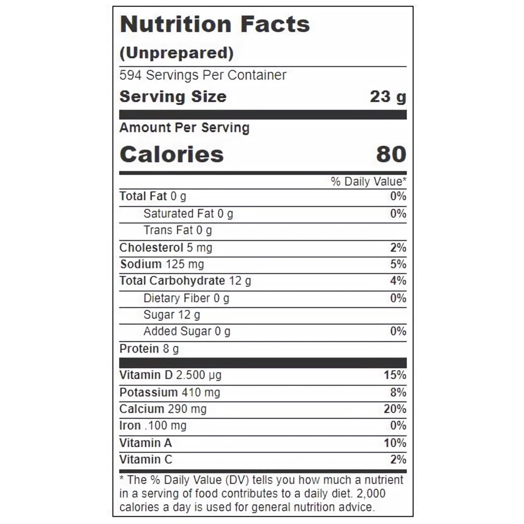 Chef's Companion Instant Nonfat Dry Milk Value Pack   5 Pound Bulk Bag 4