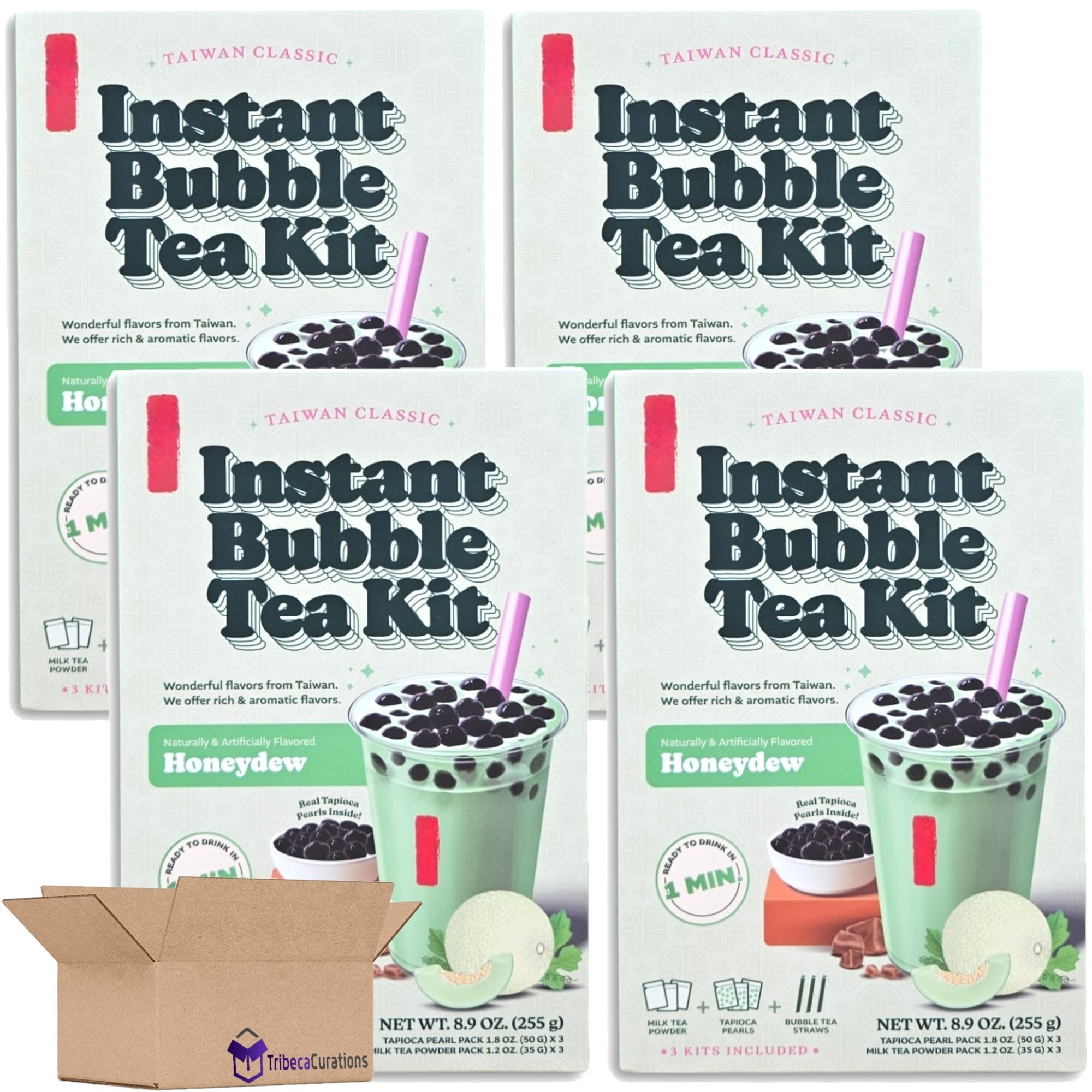 Instant Bubble Tea Kit Value Pack   Honeydew | Pack of 4 (12 Total Kits) 2